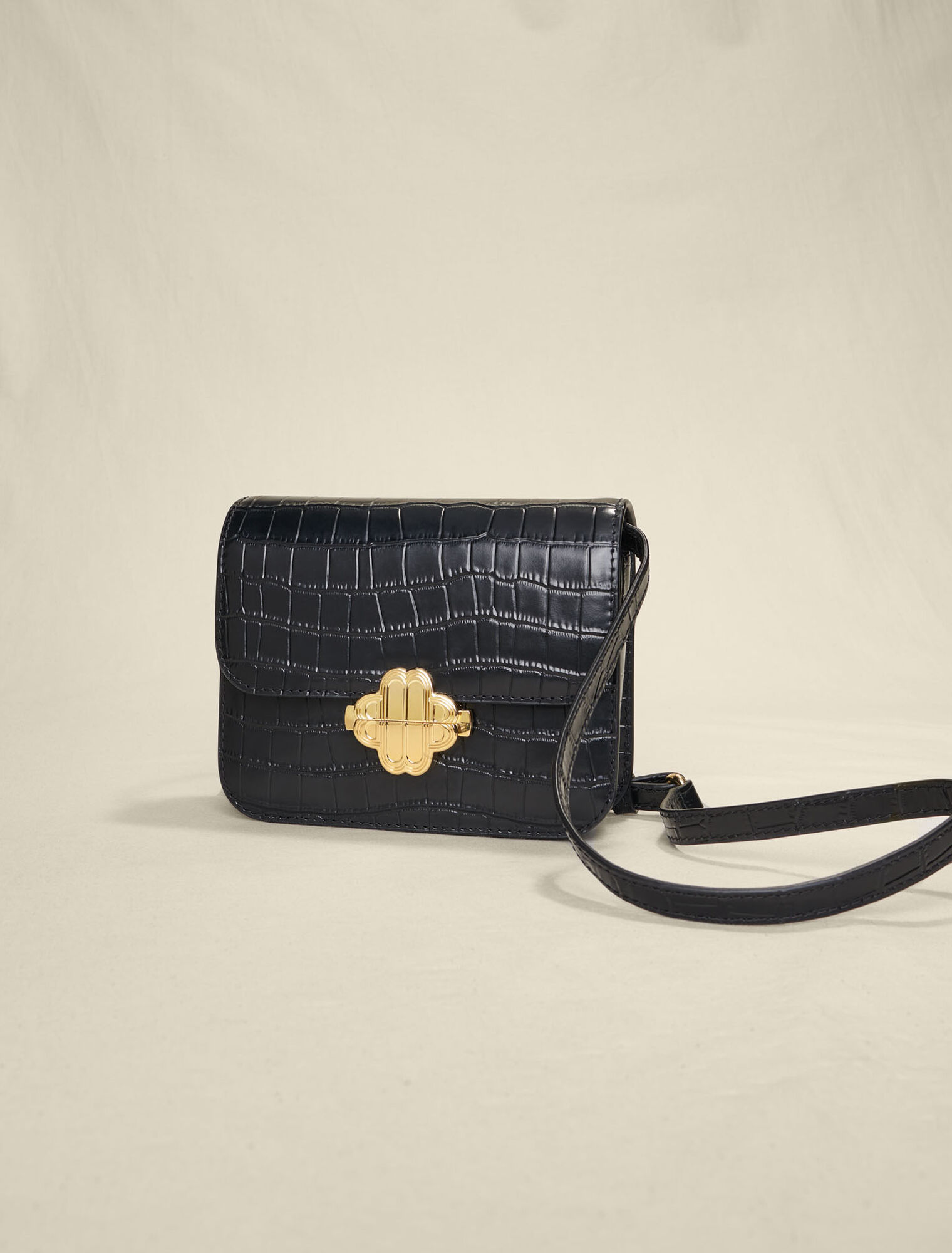 Croco-effect leather Clover bag