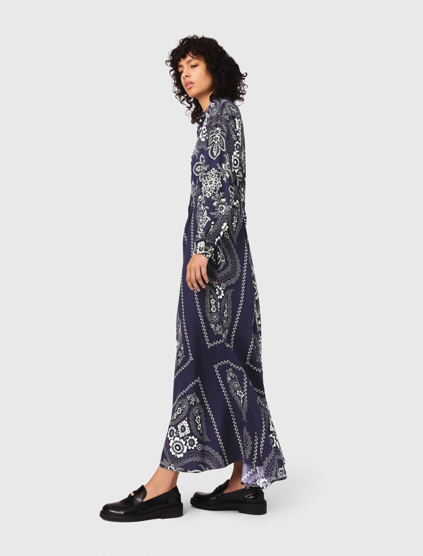 Maxi bandana print dress Bicolor For Women | Maje