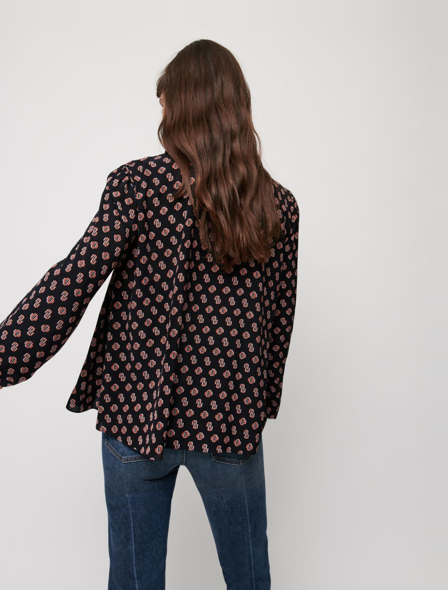 Printed muslin top