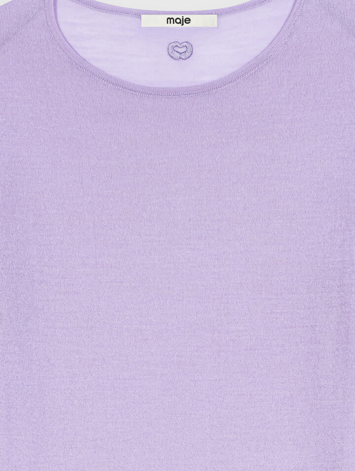Second-skin round neck sweater