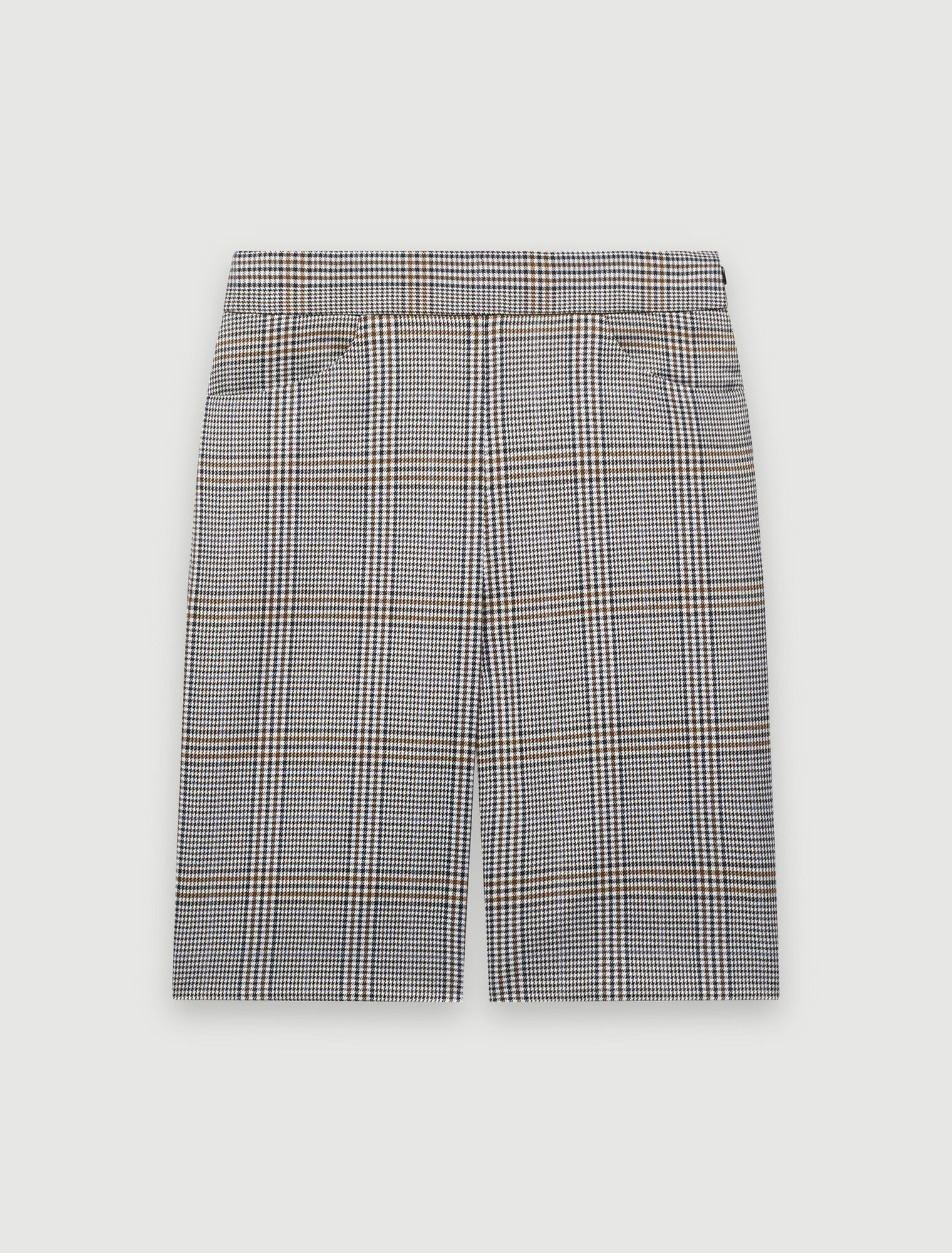 Checked biker shorts