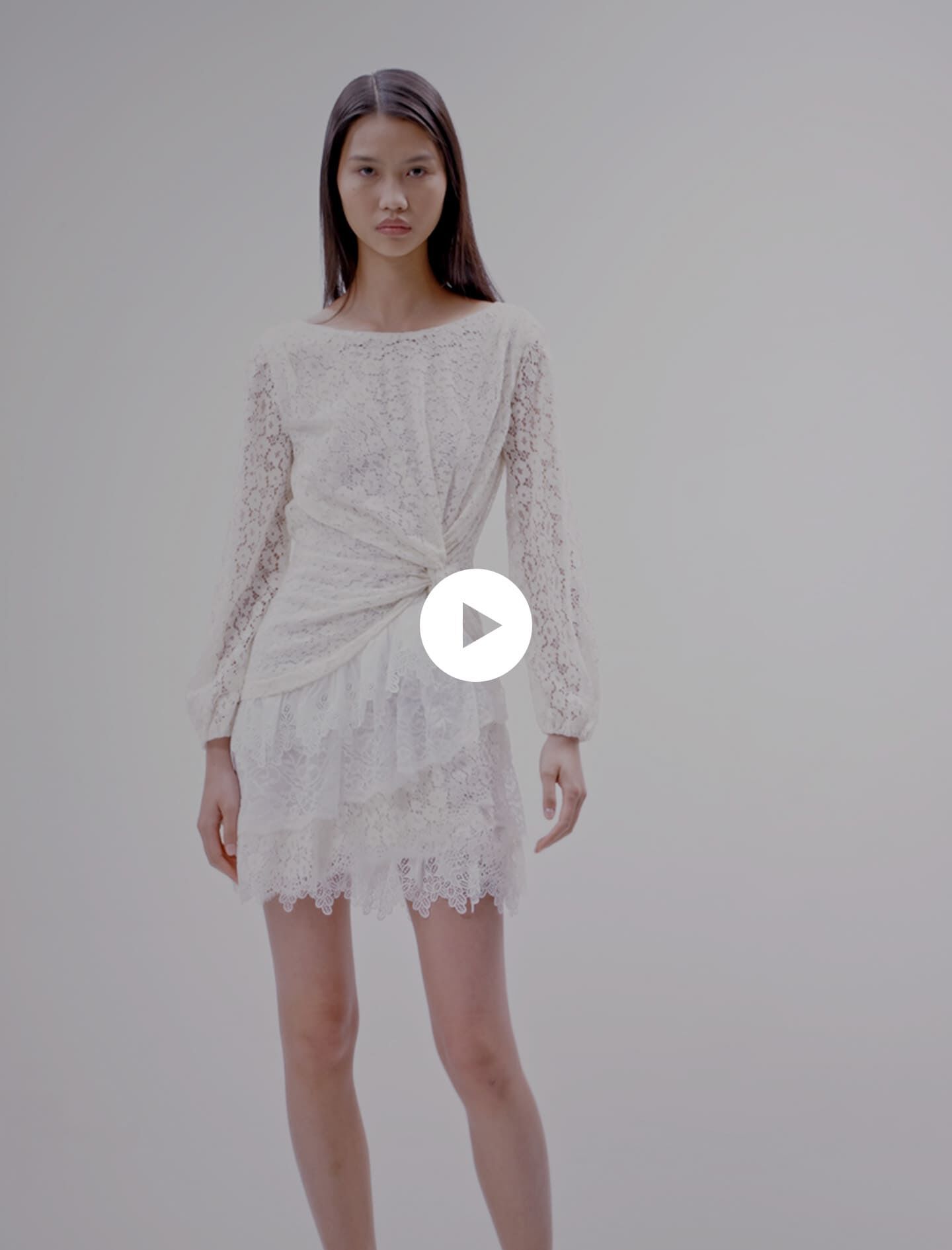 Draped lace dress