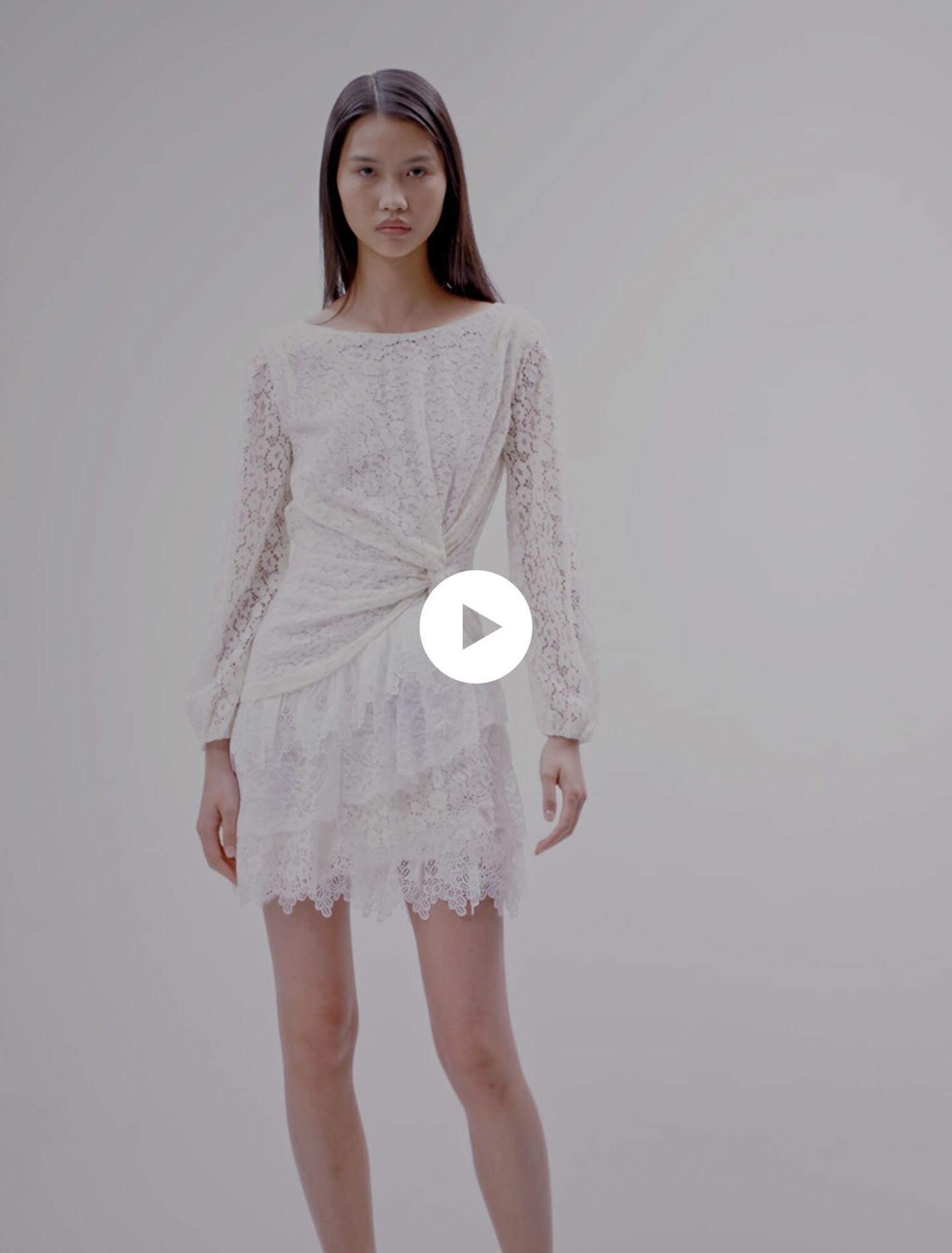 Draped lace dress