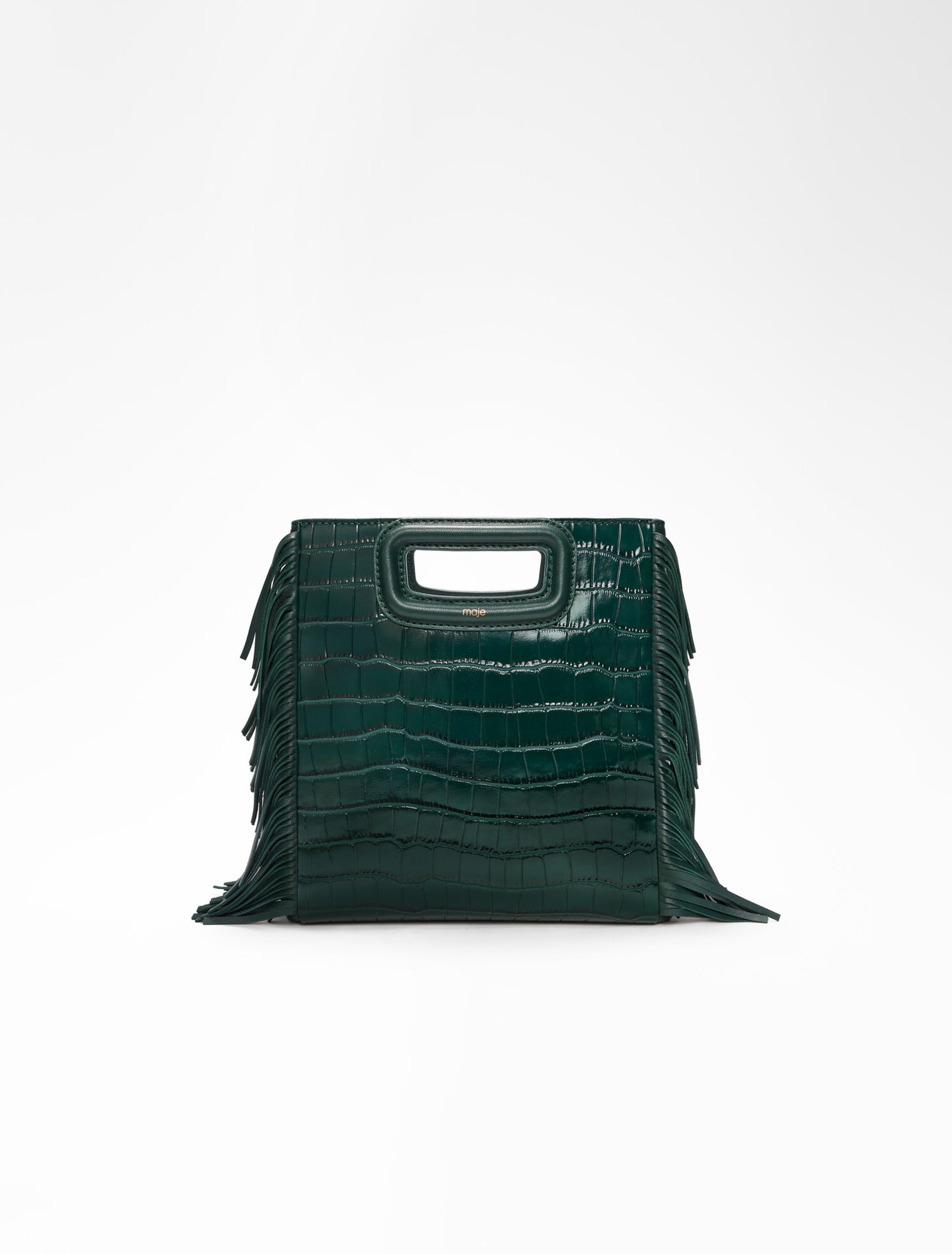 M bag in crocodile-effect leather