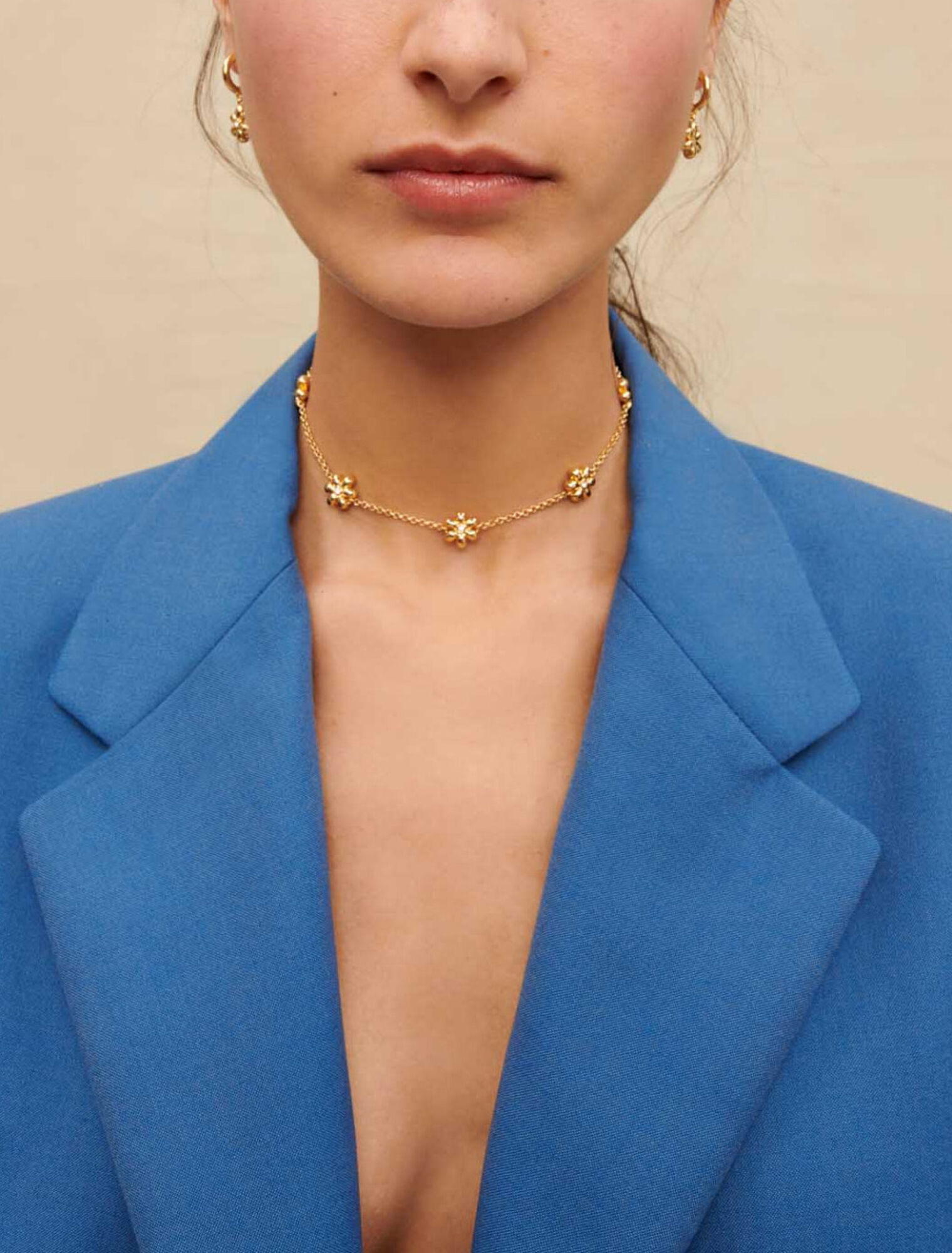 Blue straight tailored jacket
