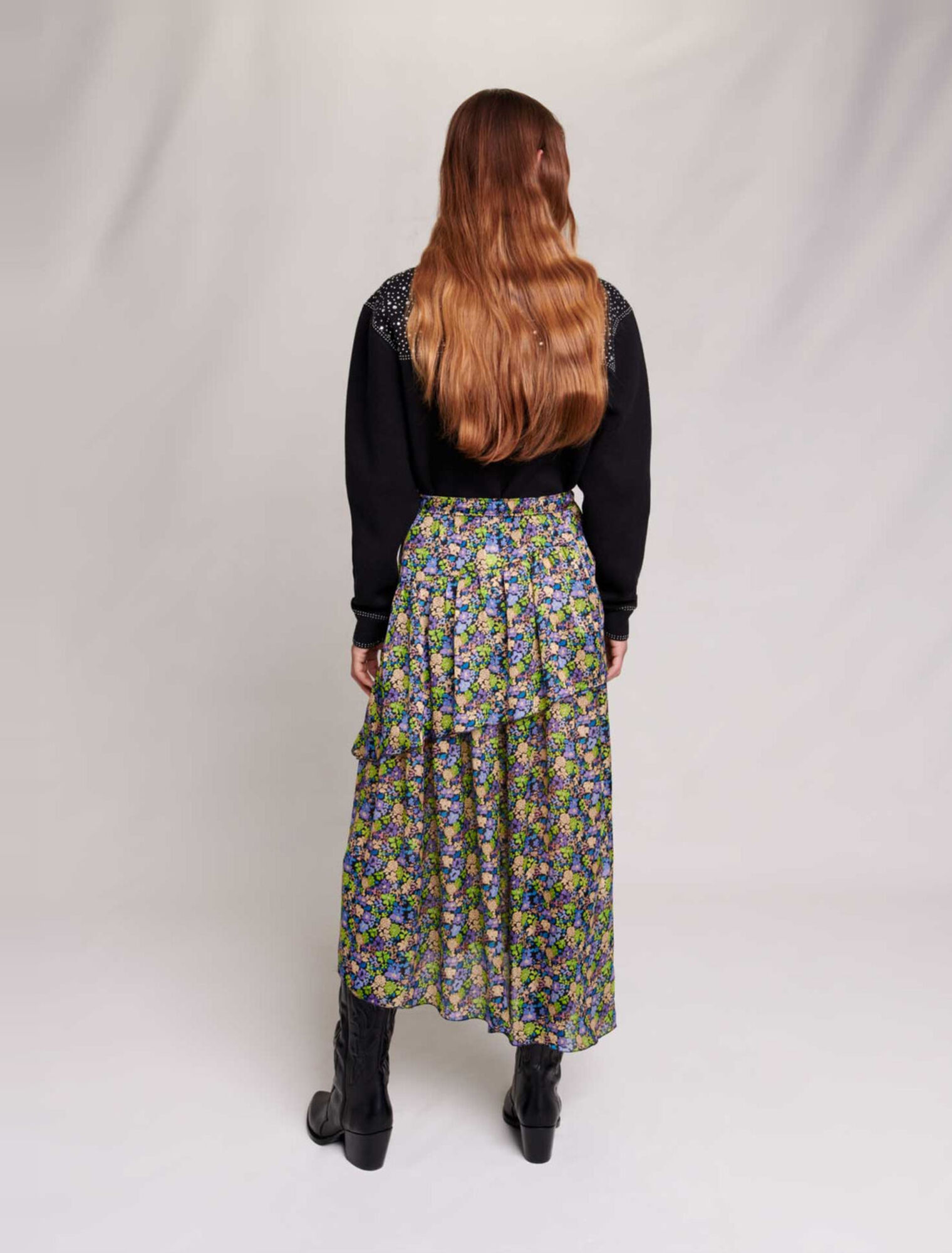 Long floral skirt