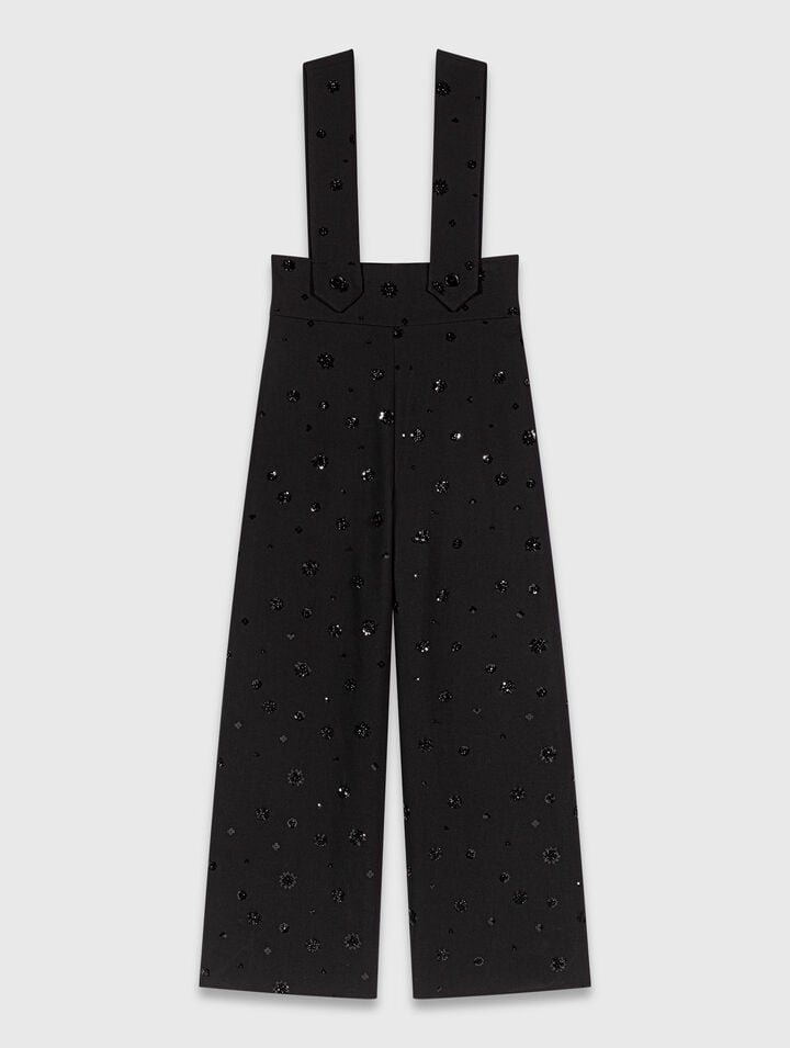 Embroidered trousers with braces Embroidered trousers with braces
