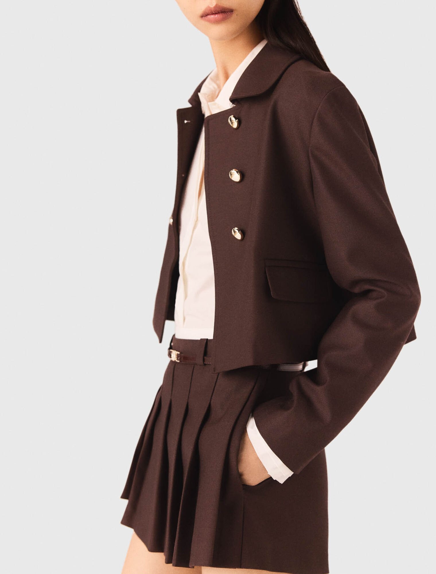 Short double-breasted jacket