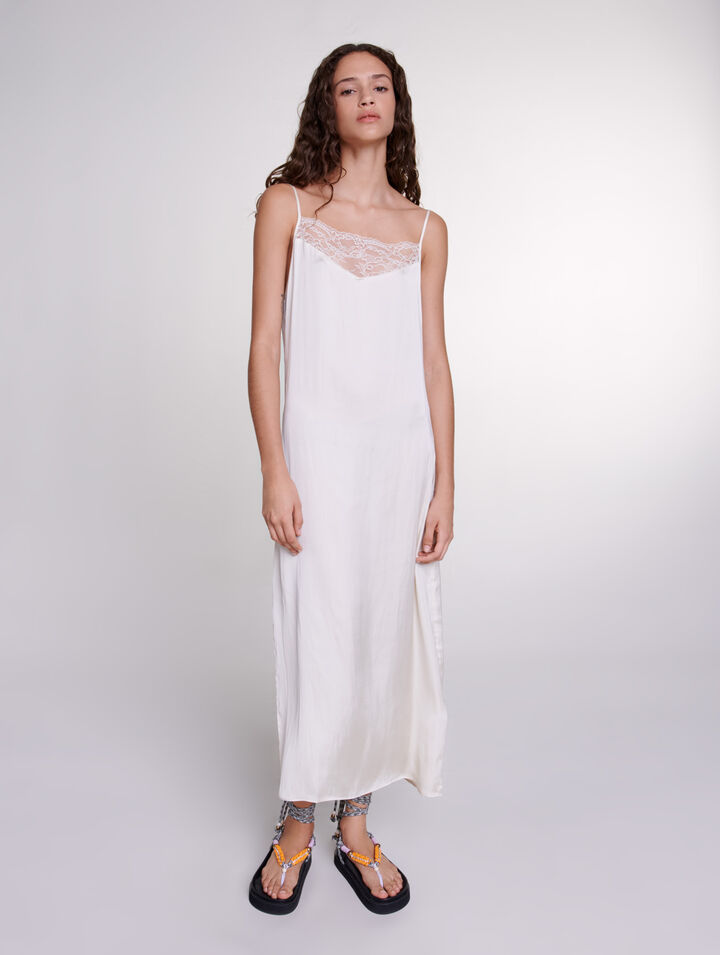 Long satin dress