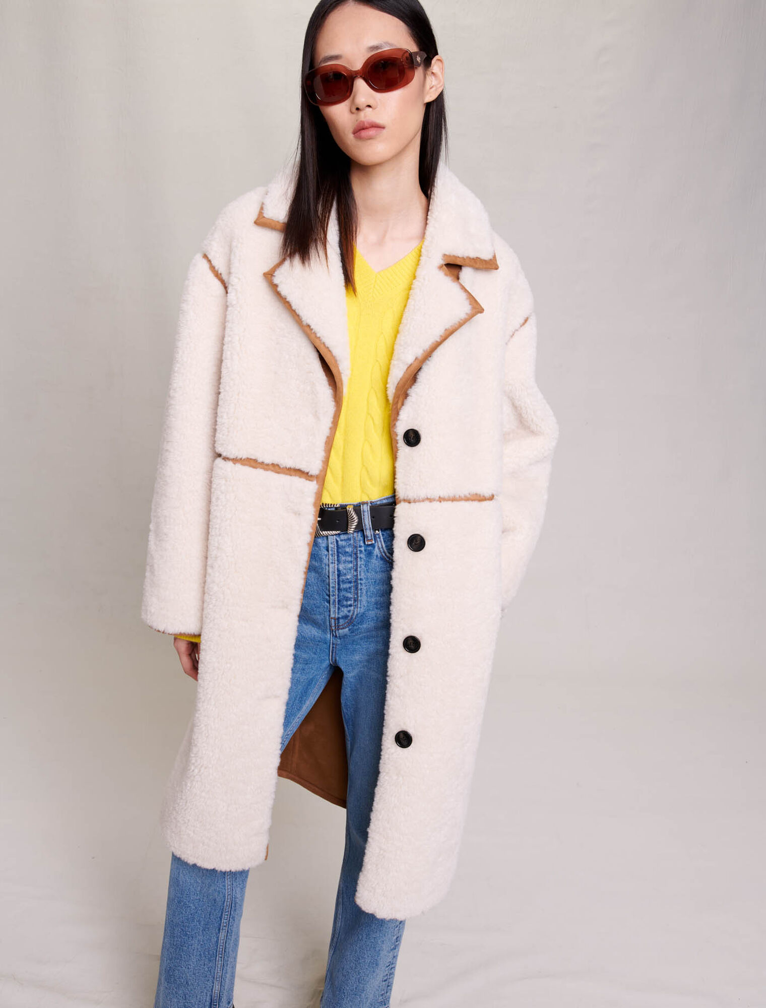 Long patchwork coat