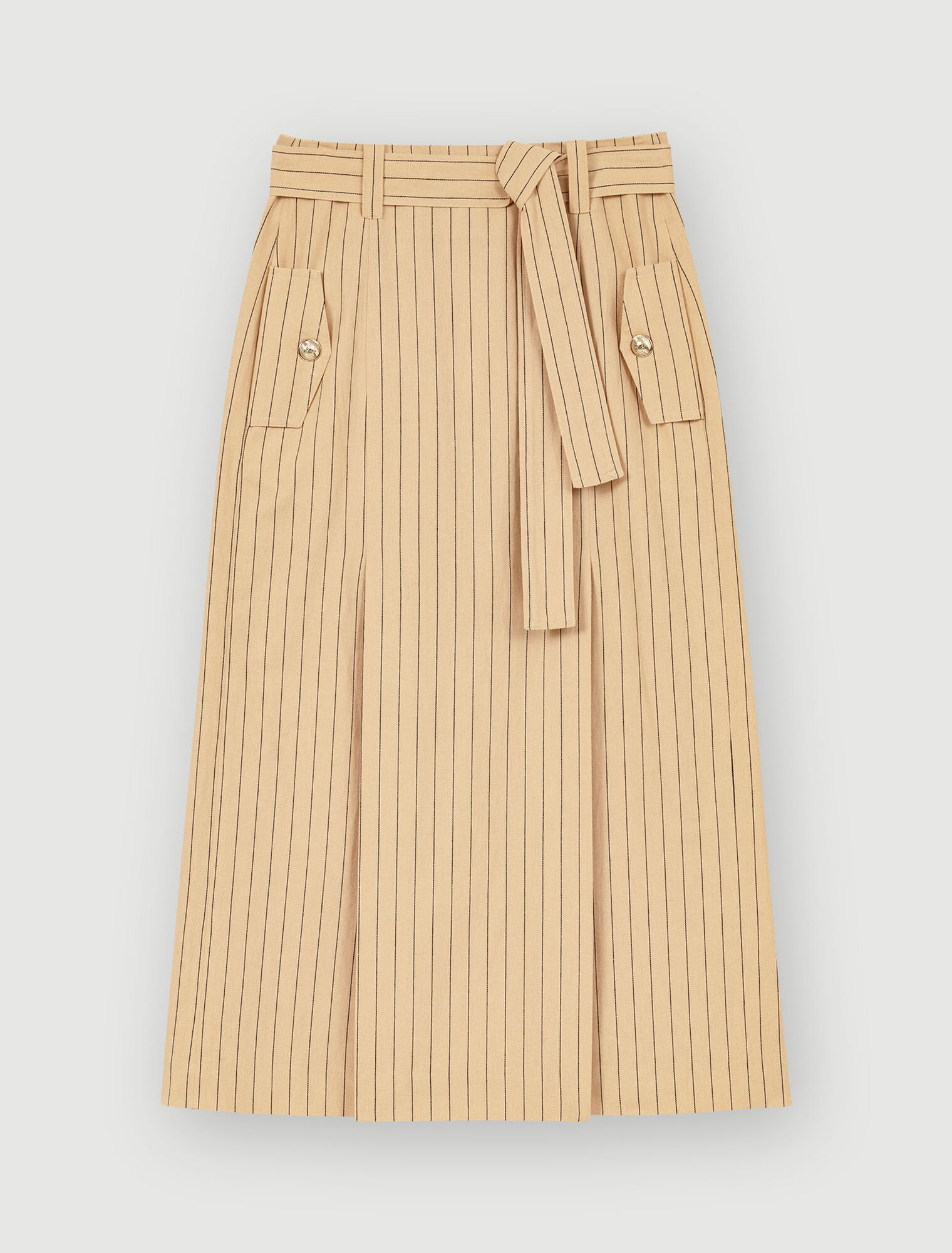 Striped midi skirt