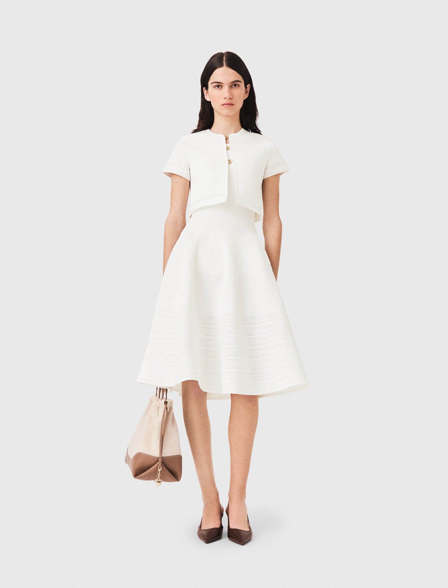 Mirrored crochet dress White For Women | Maje