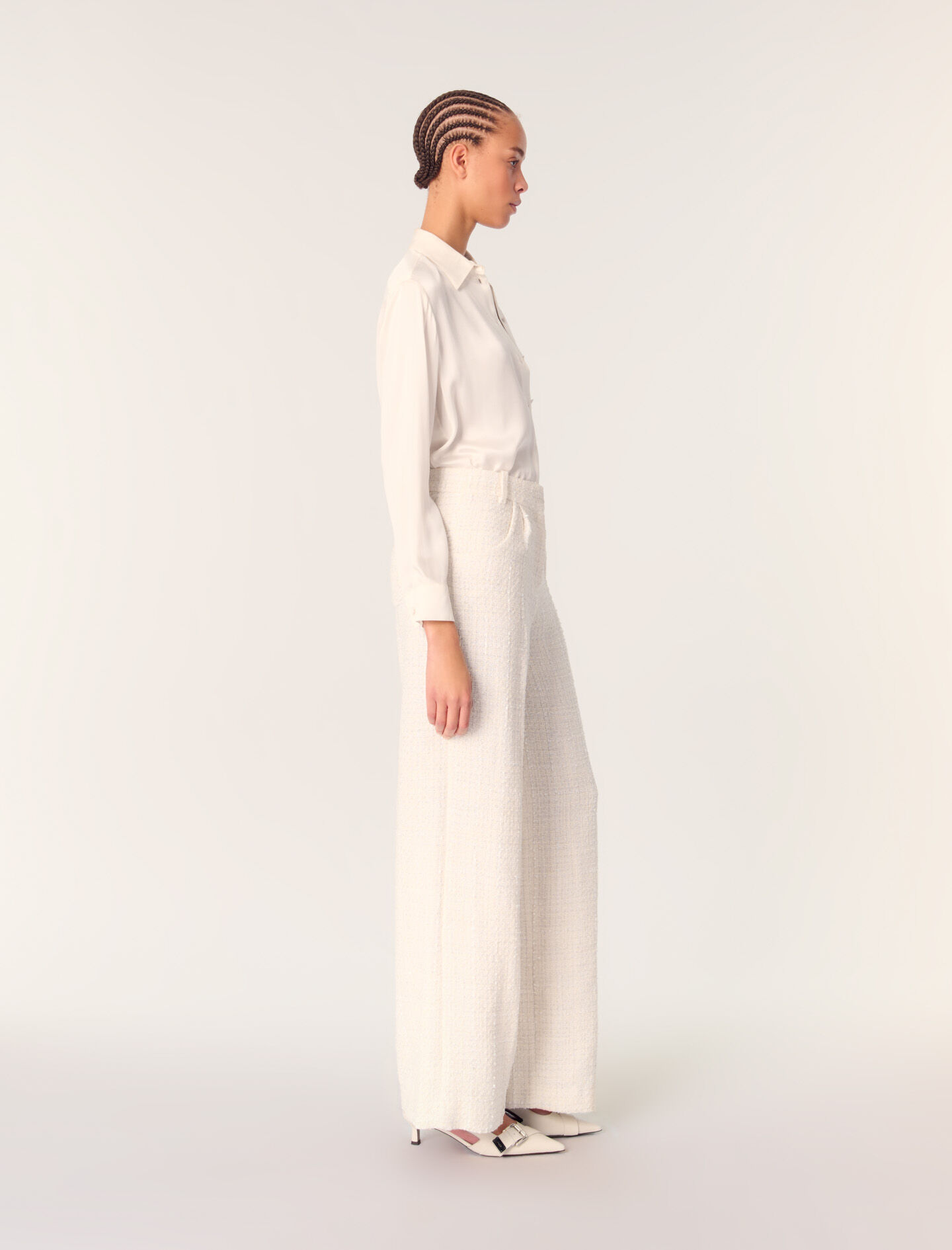 White silk blouse White For Women | Maje