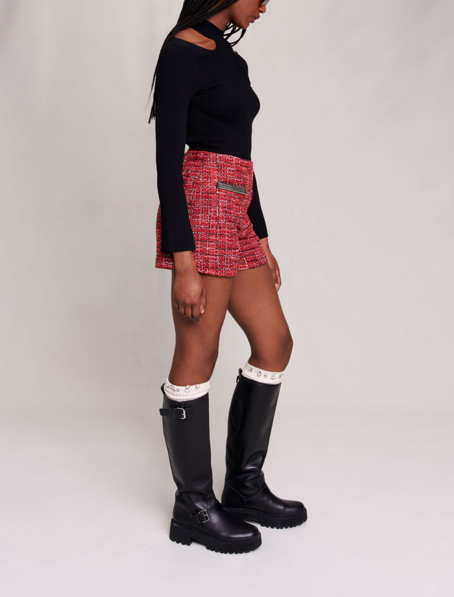 Shorts in tweed
