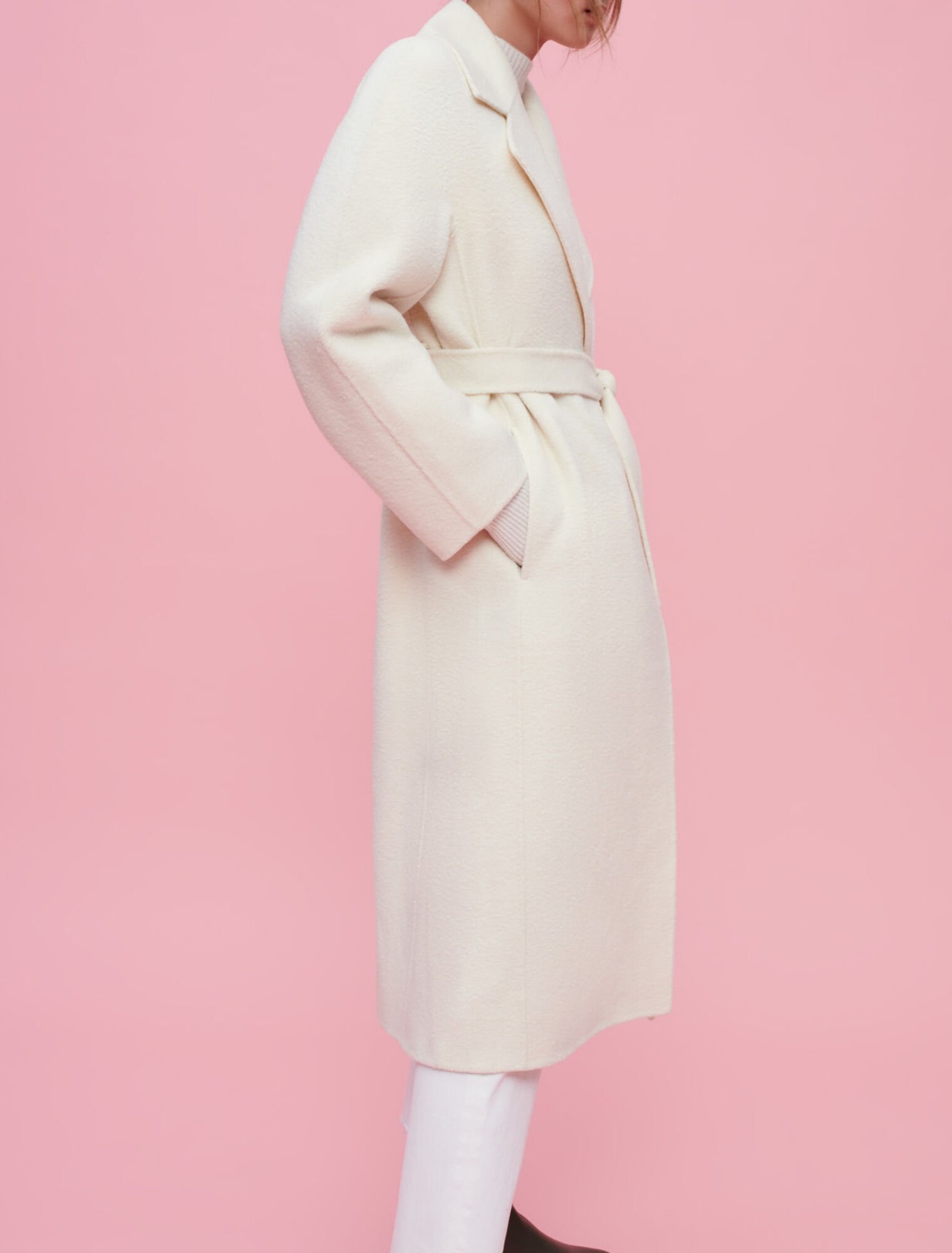Textured double-faced coat