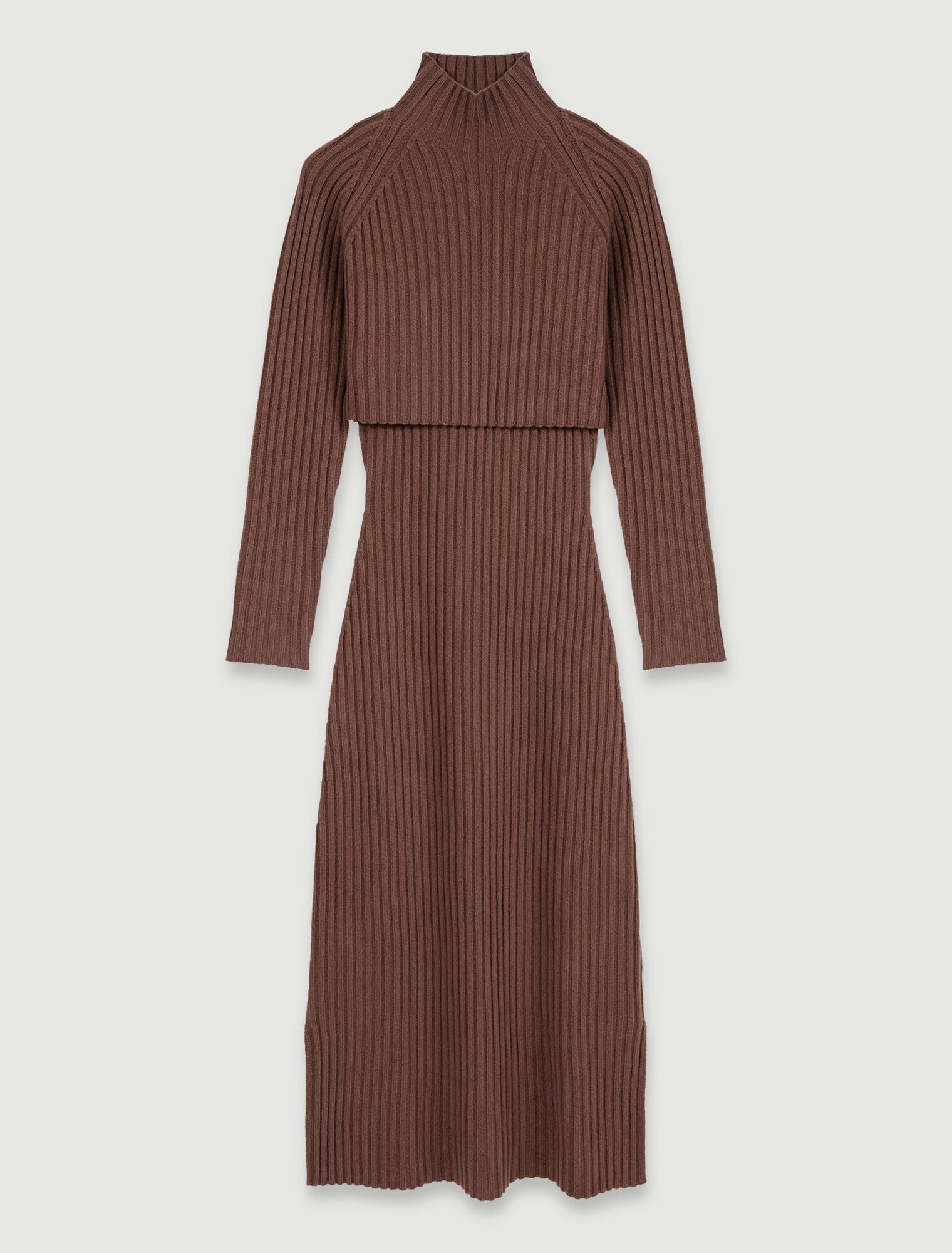 2-in-1 wool maxi dress