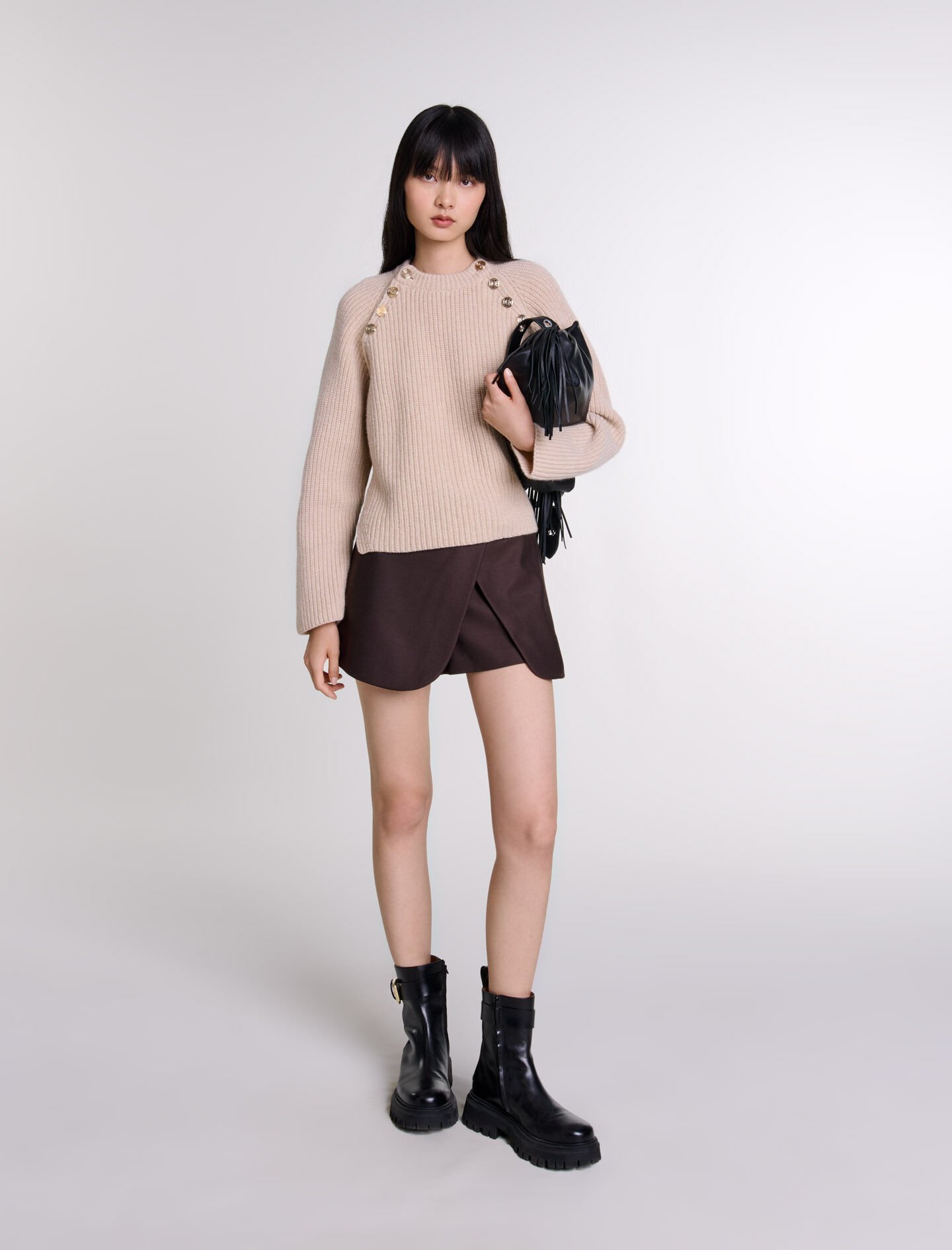 大人気新品をすべて Skort Brown For Women | Maje スカート