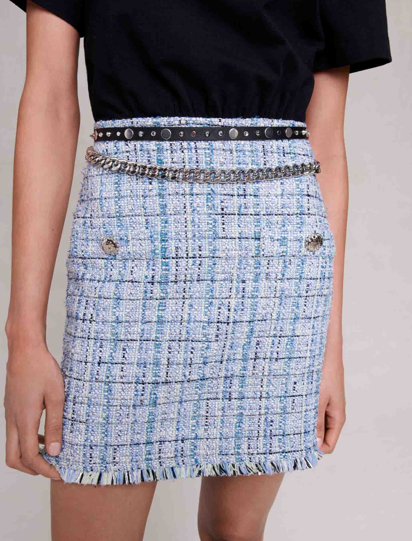 Tweed dress Blue For Women | Maje