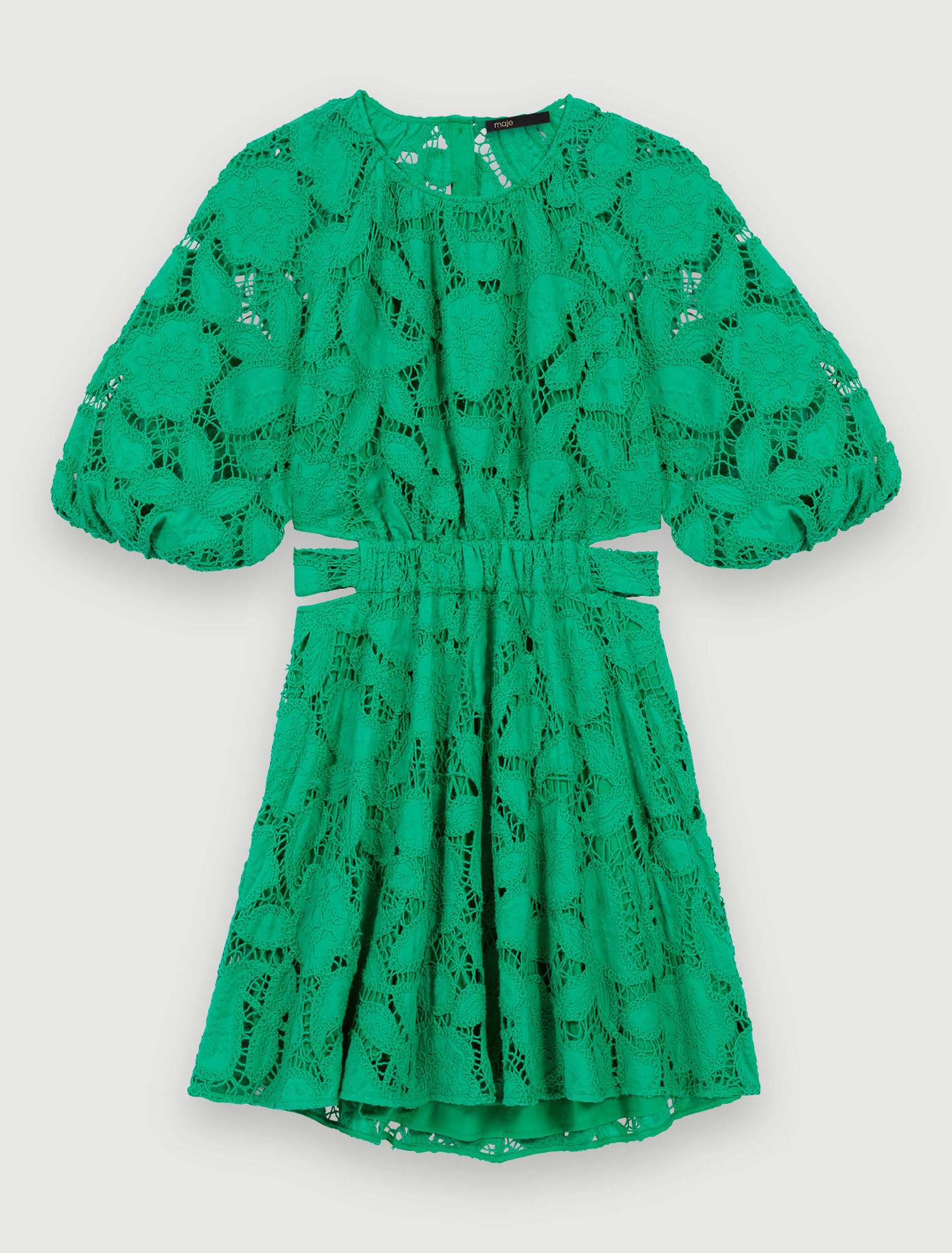 Embroidered cotton mini dress