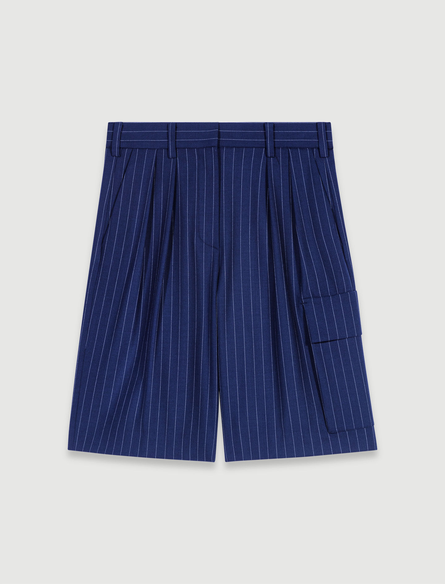 Striped Bermuda shorts Blue For Women | Maje