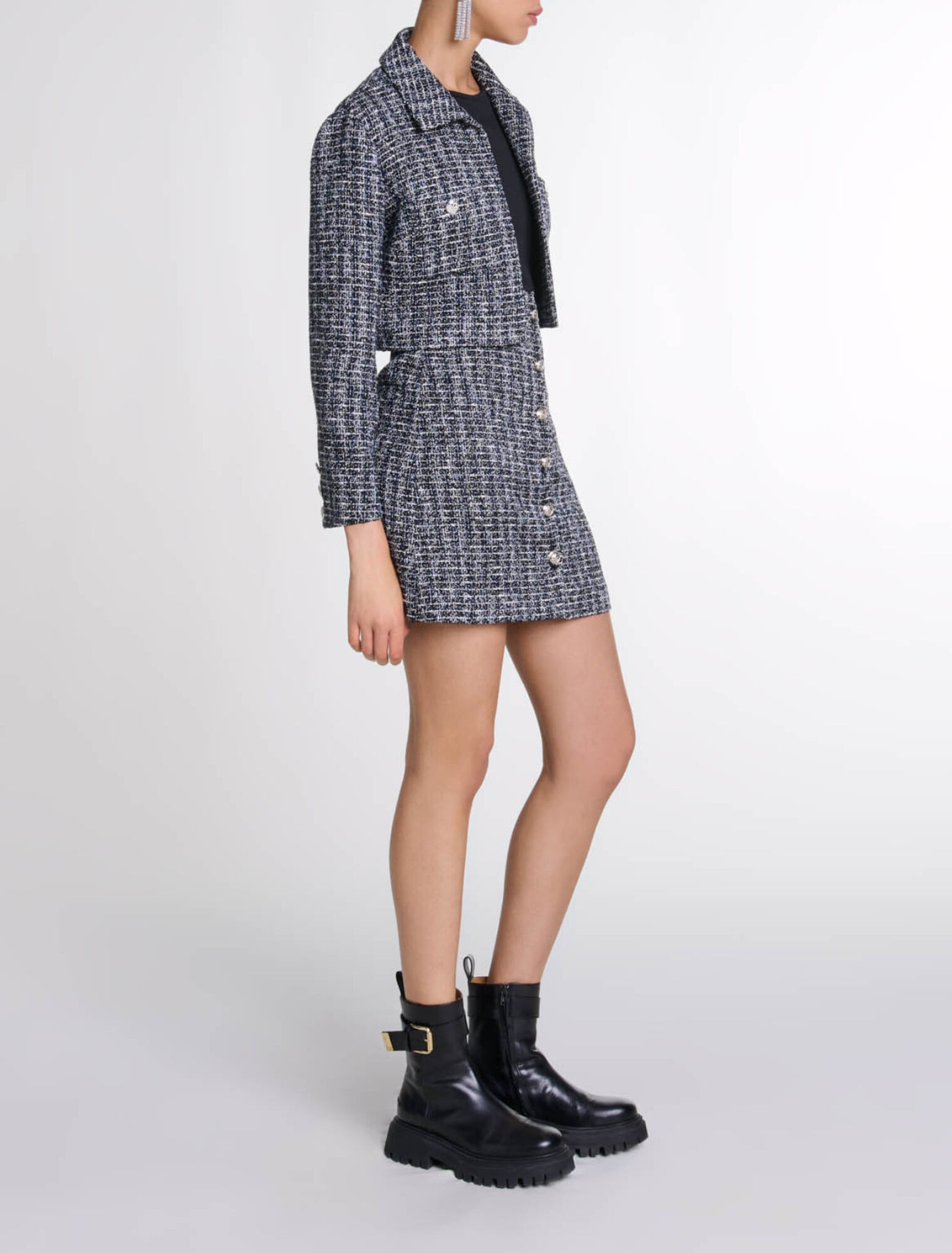 2-in-1 tweed dress