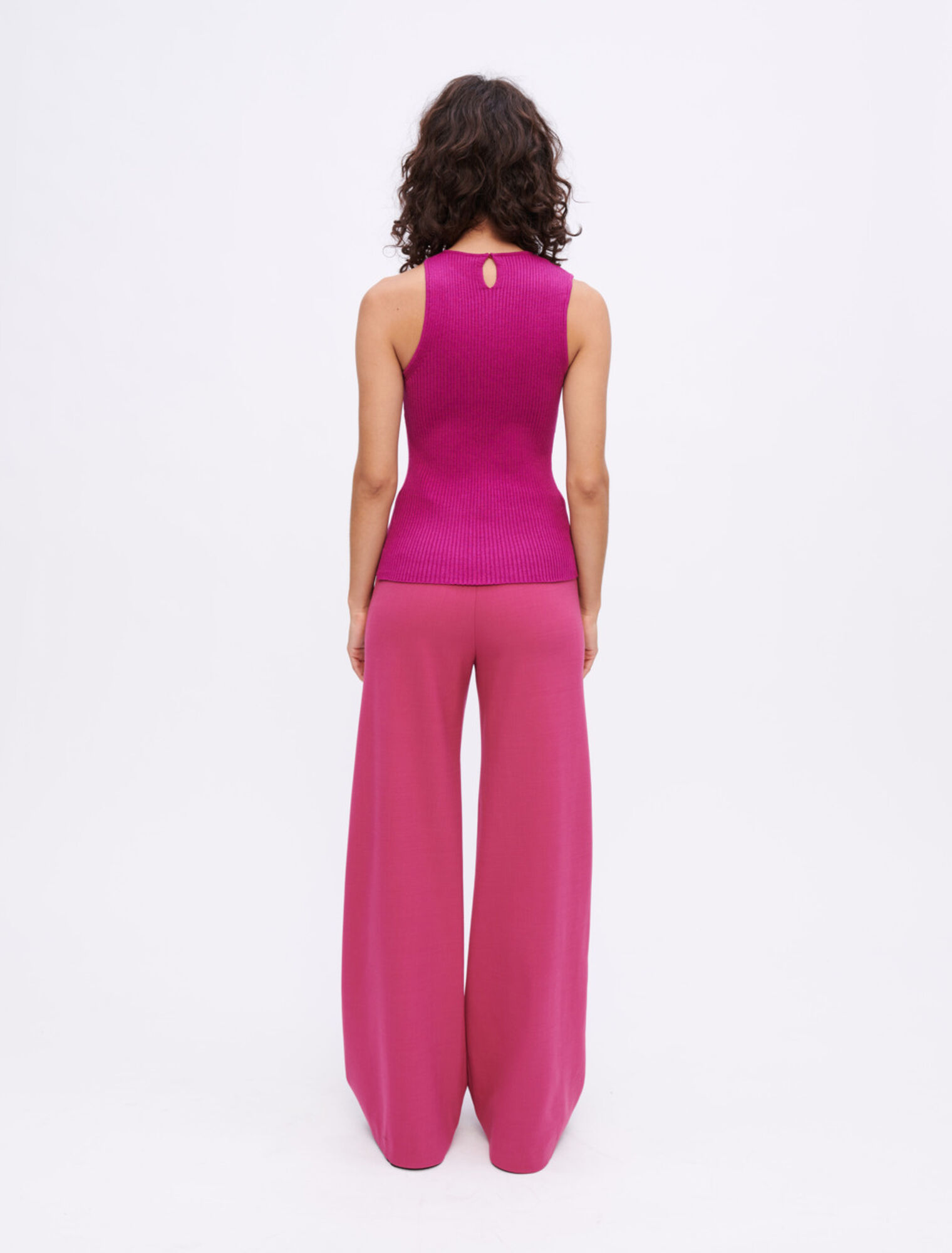 Asymmetrical knitted tank top
