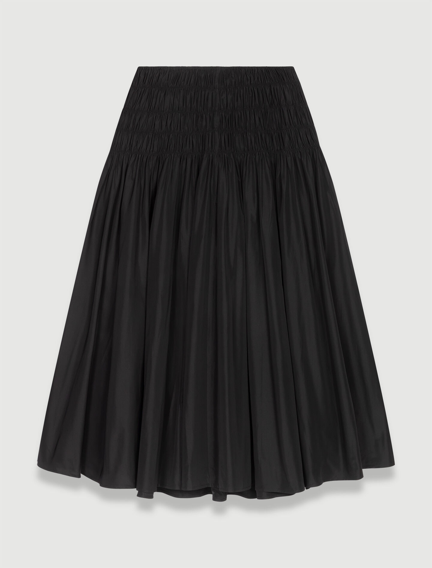 Smocked maxi skirt Black / Gray For Women | Maje