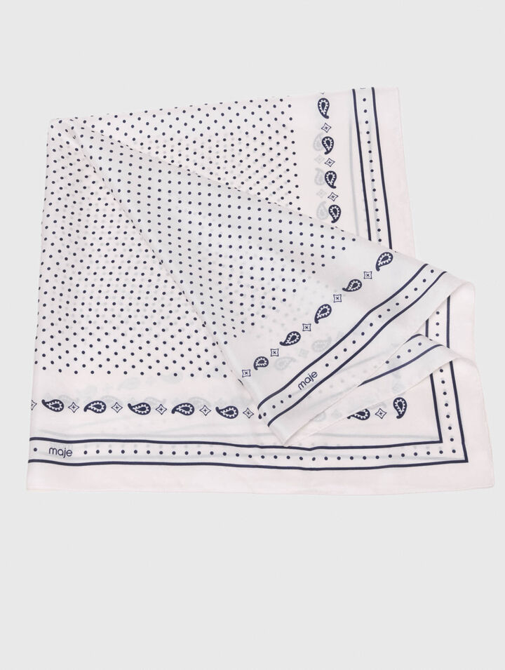 90x90 printed silk scarf