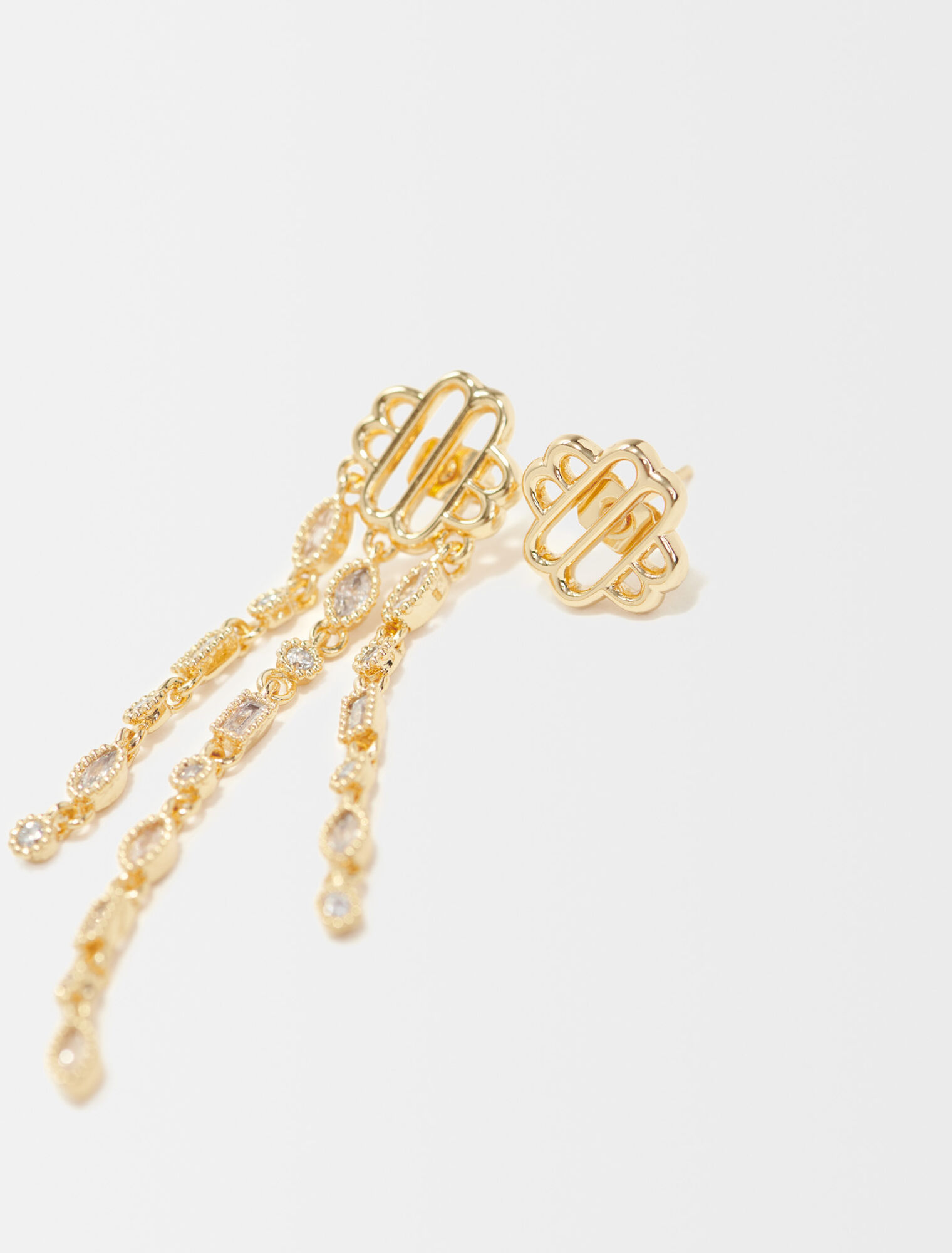 Clover and diamanté earrings