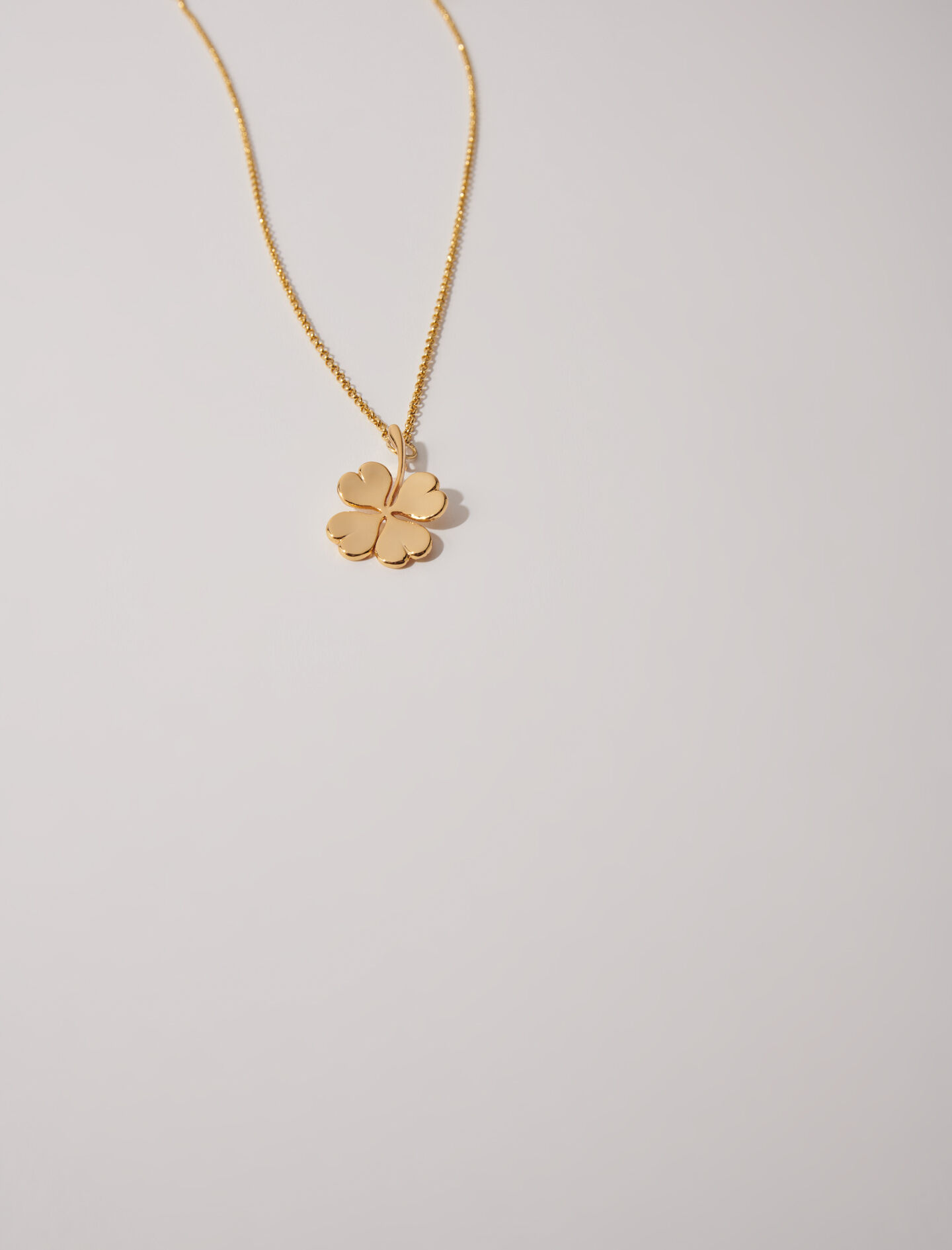 Clover necklace Denim - Jeans For Women | Maje
