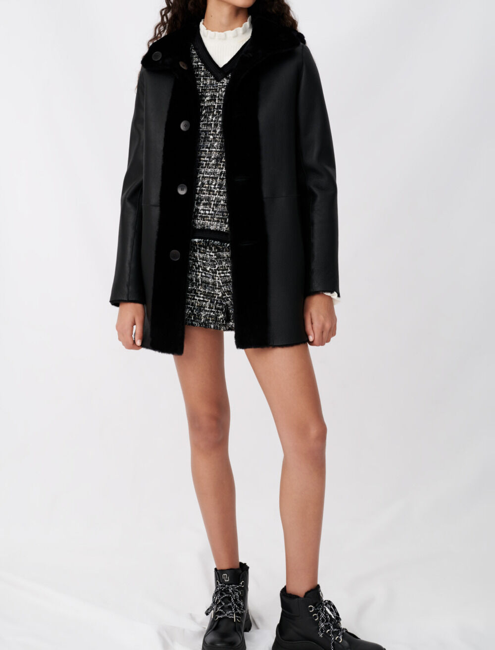 Maje black jacket top