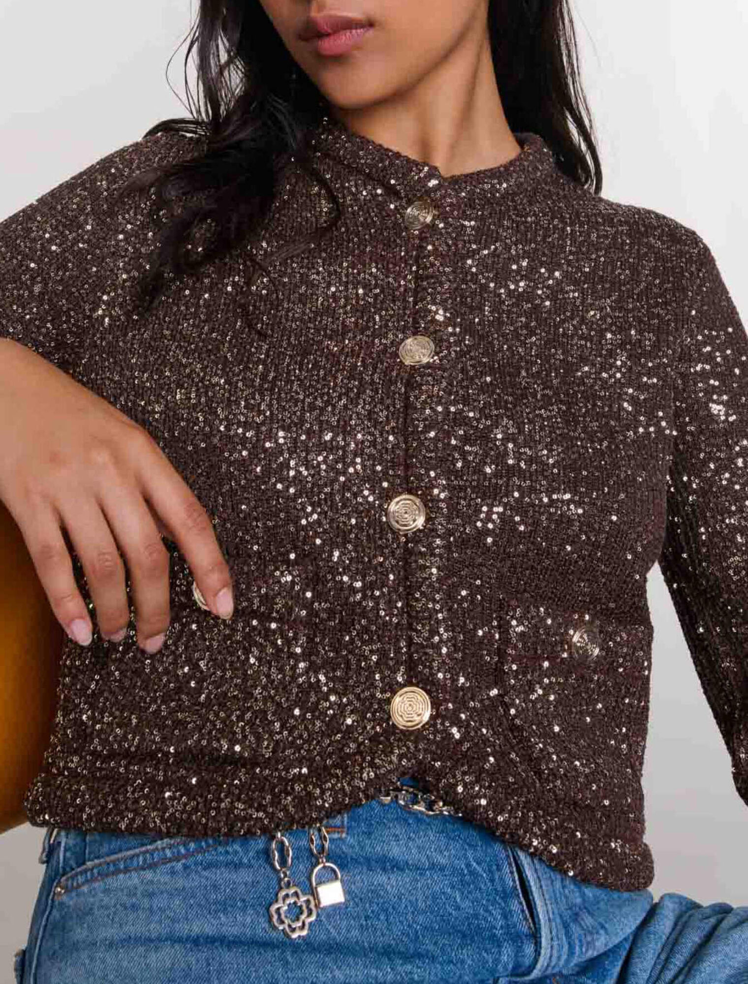 Sequinned cardigan