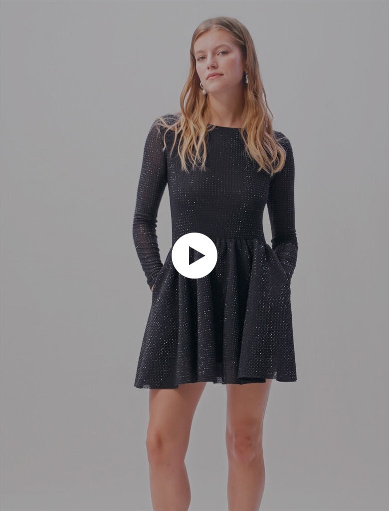 独特な店 Rhinestone mini dress Black / Gray For Women | Maje スーツ・フォーマル・ドレス