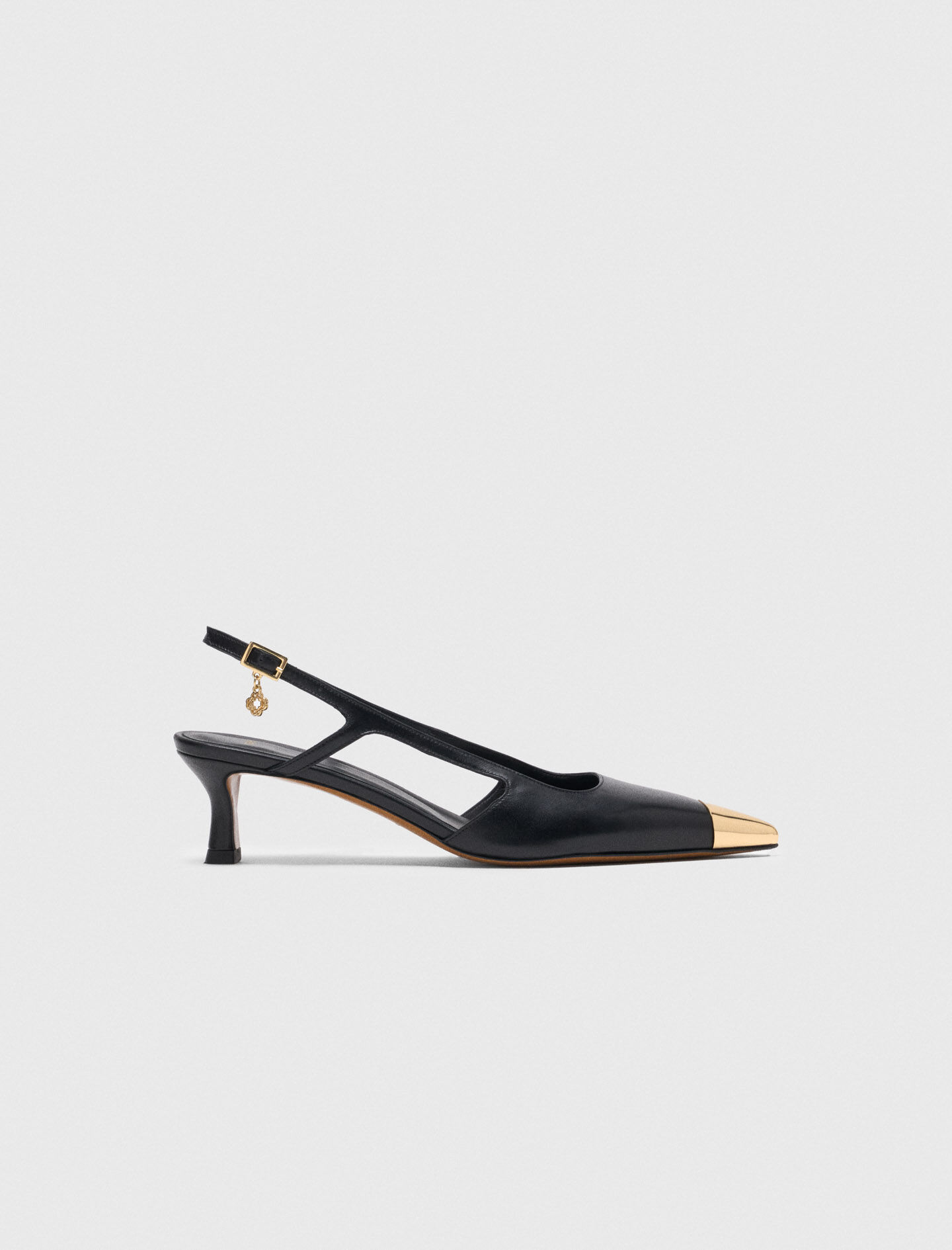 パンプス Elisabetta Franchi Black And Red Tartan Slingback Pump ELISABETTA FRANCHI BLACK AND RED TARTAN SLINGBACK PUMP
