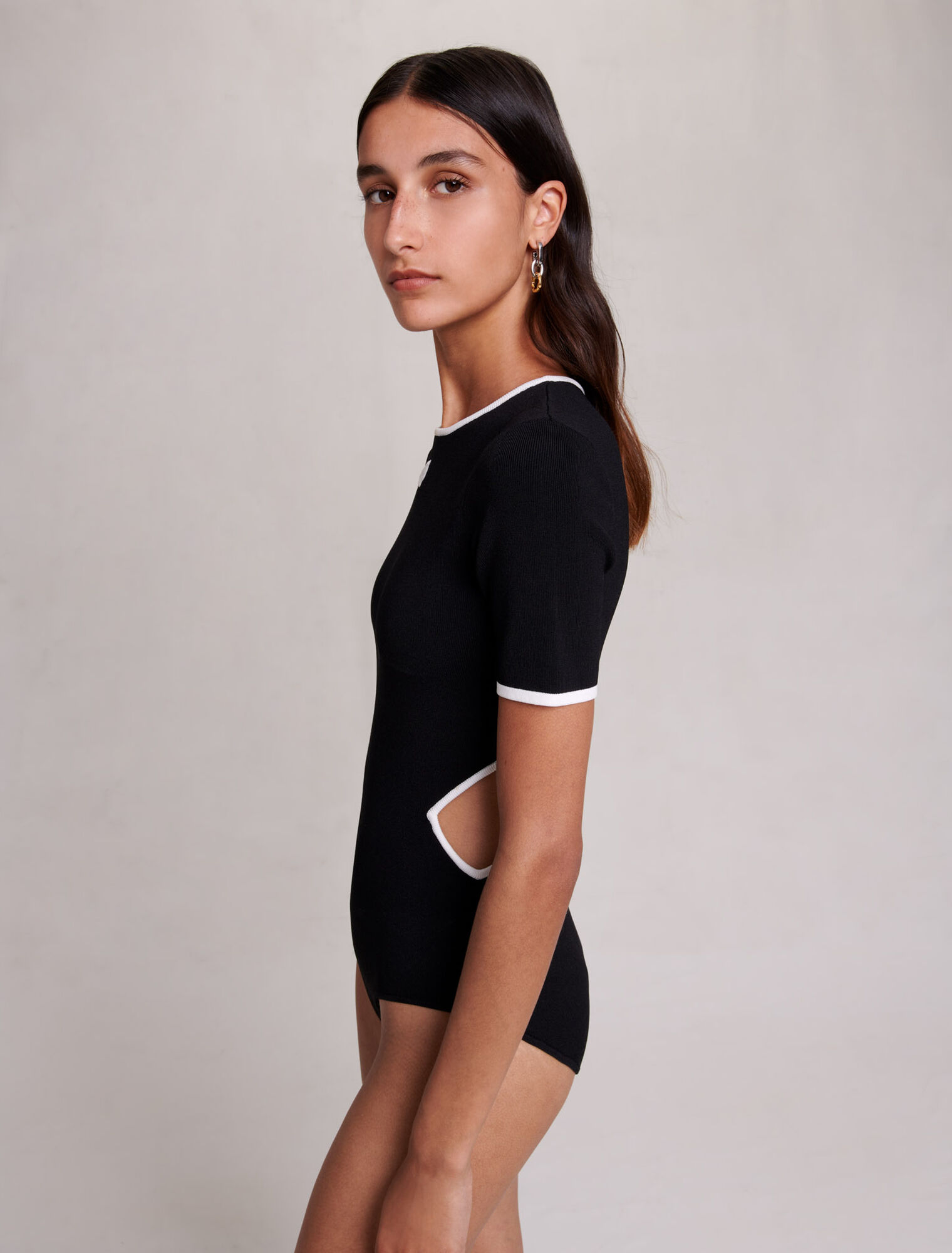 Open knit bodysuit