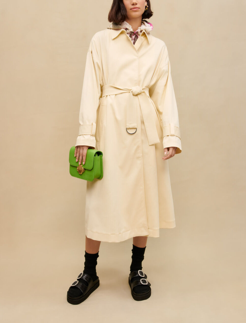 Long coat Yellow Orange For Women Maje