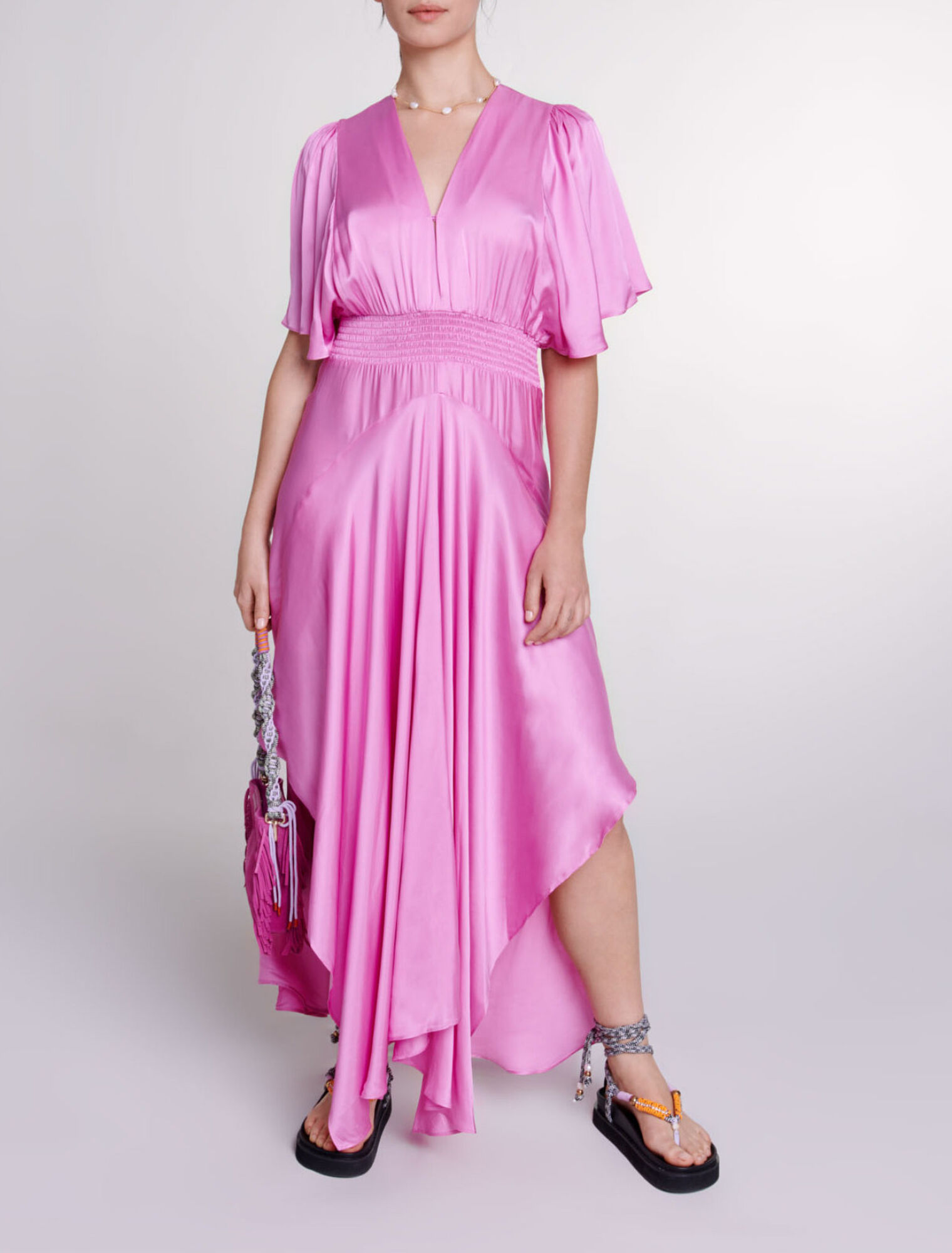 Satin-look maxi dress