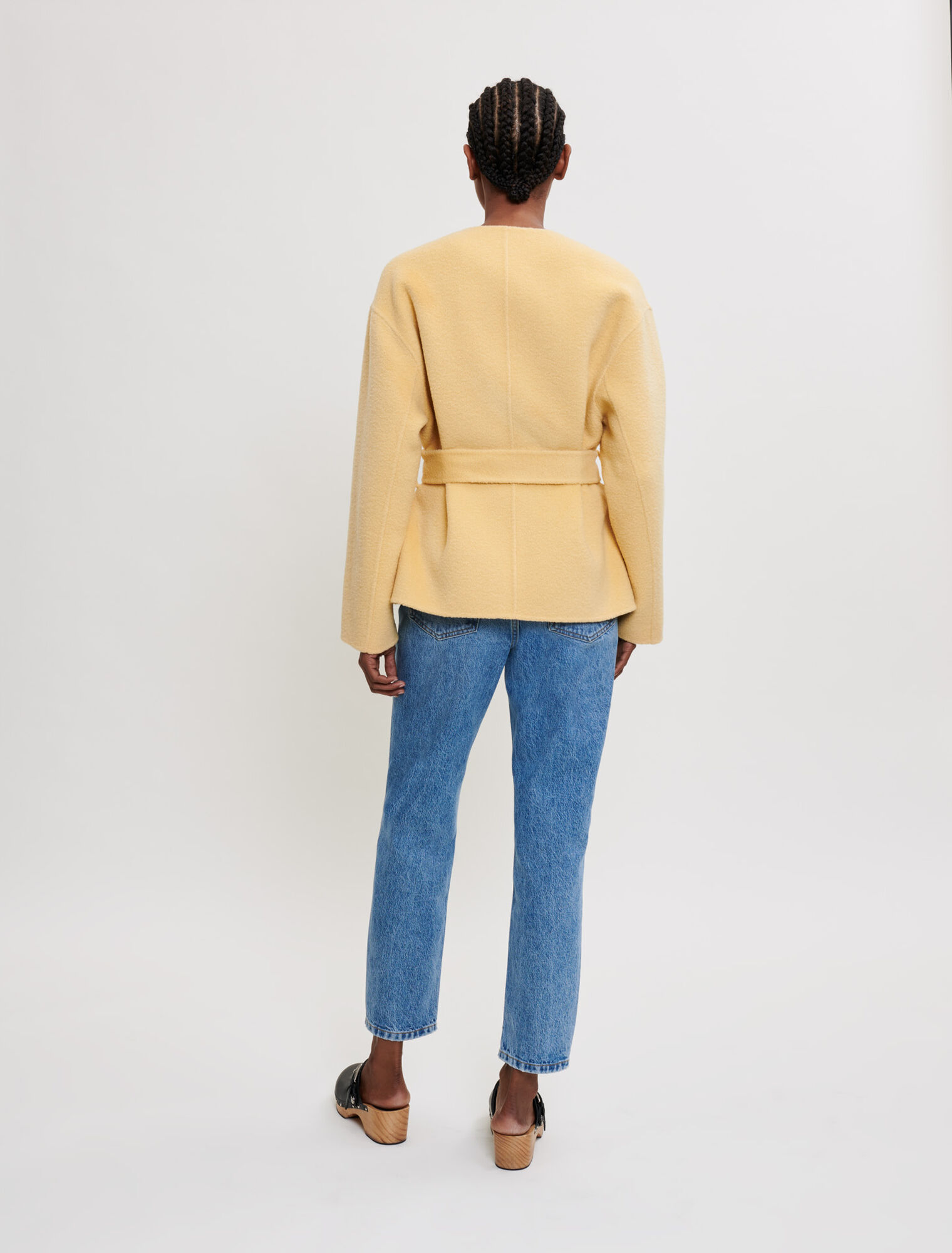 Belted double-faced coat