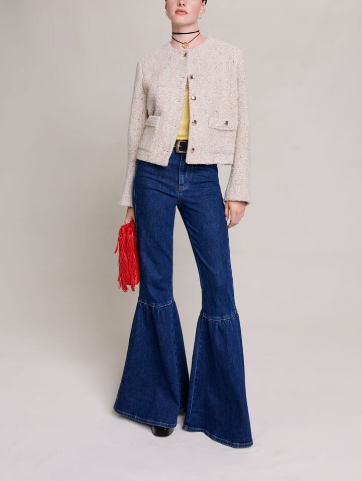 Short straight-fit jacket