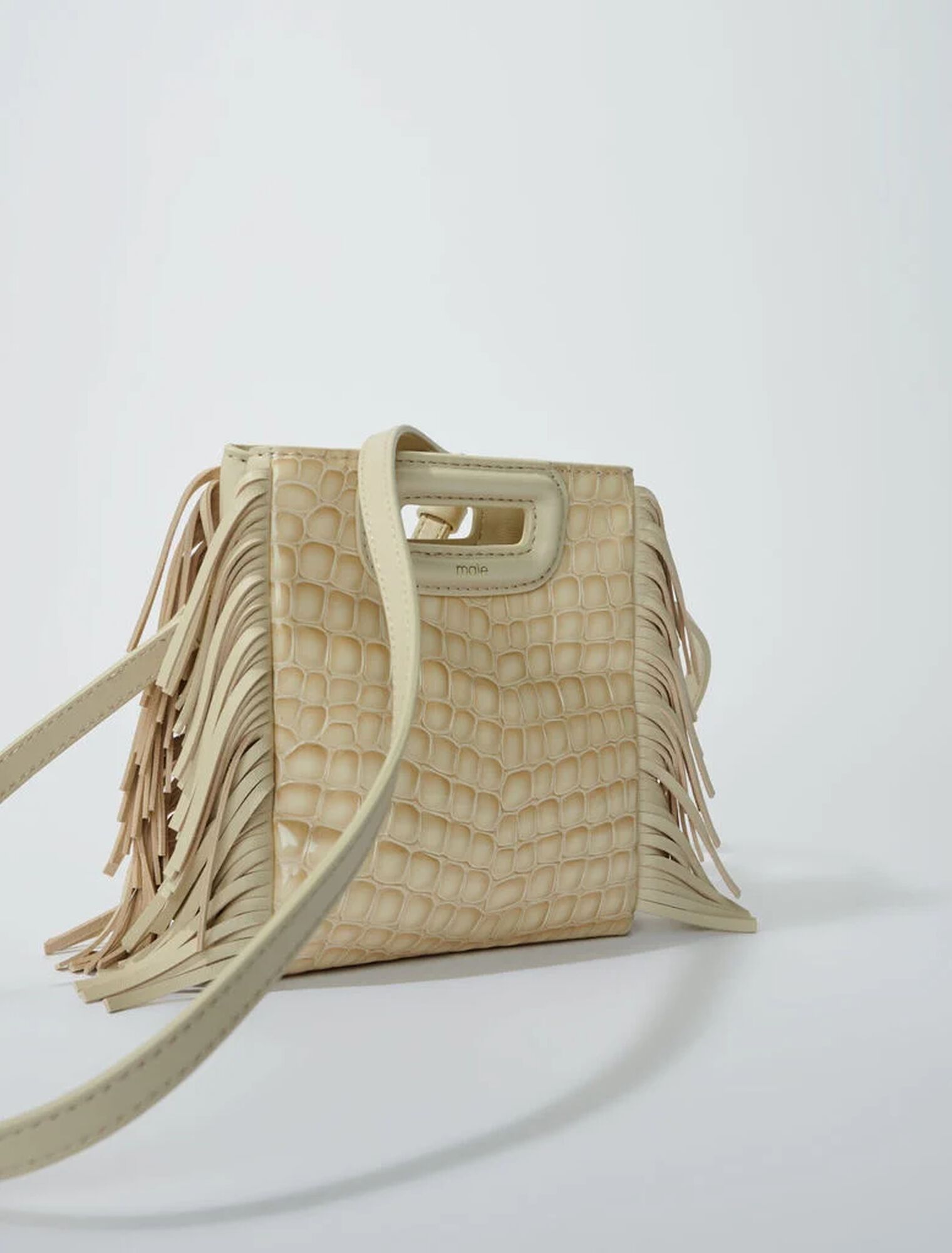 Mock croc leather mini M bag