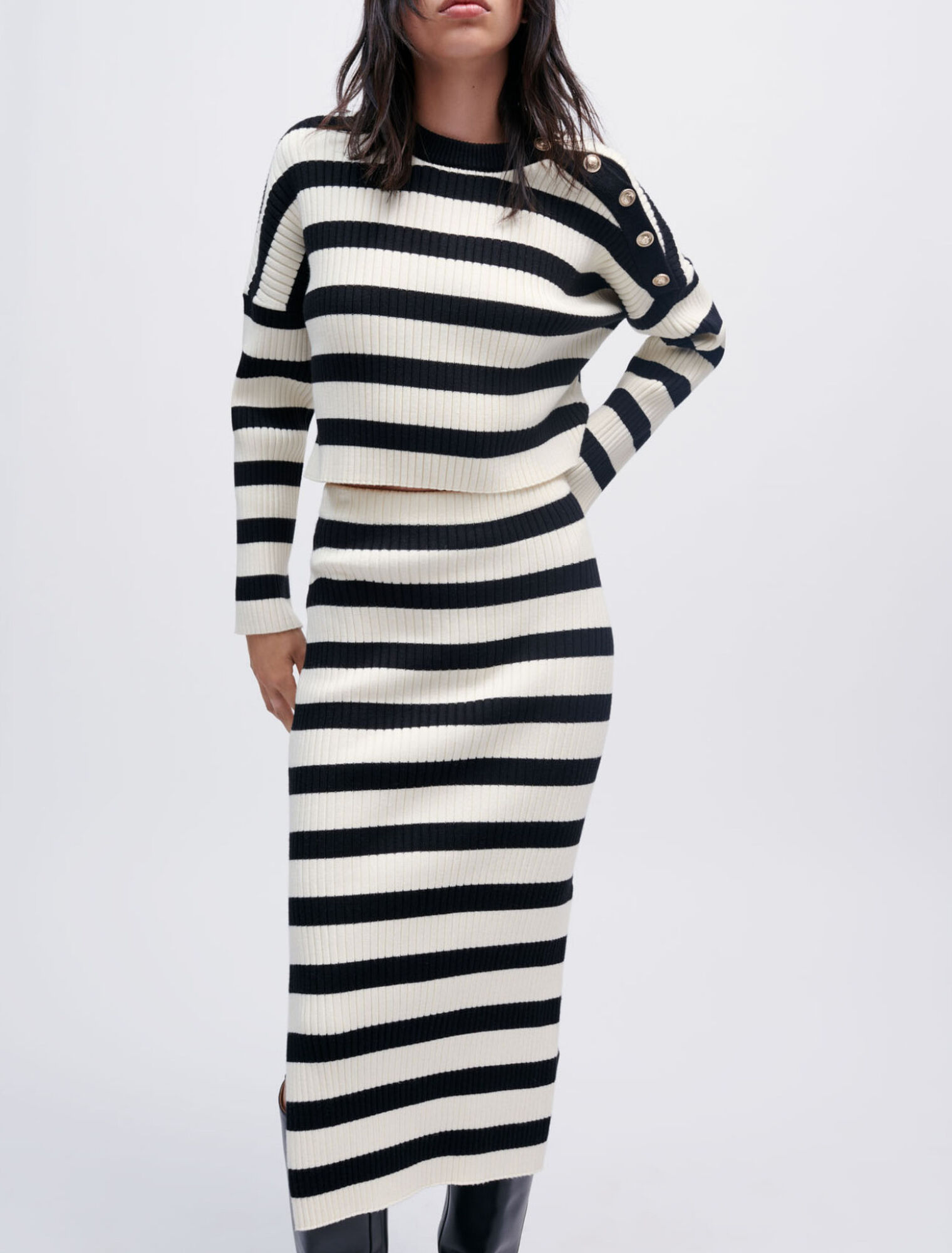 Striped knit jumper