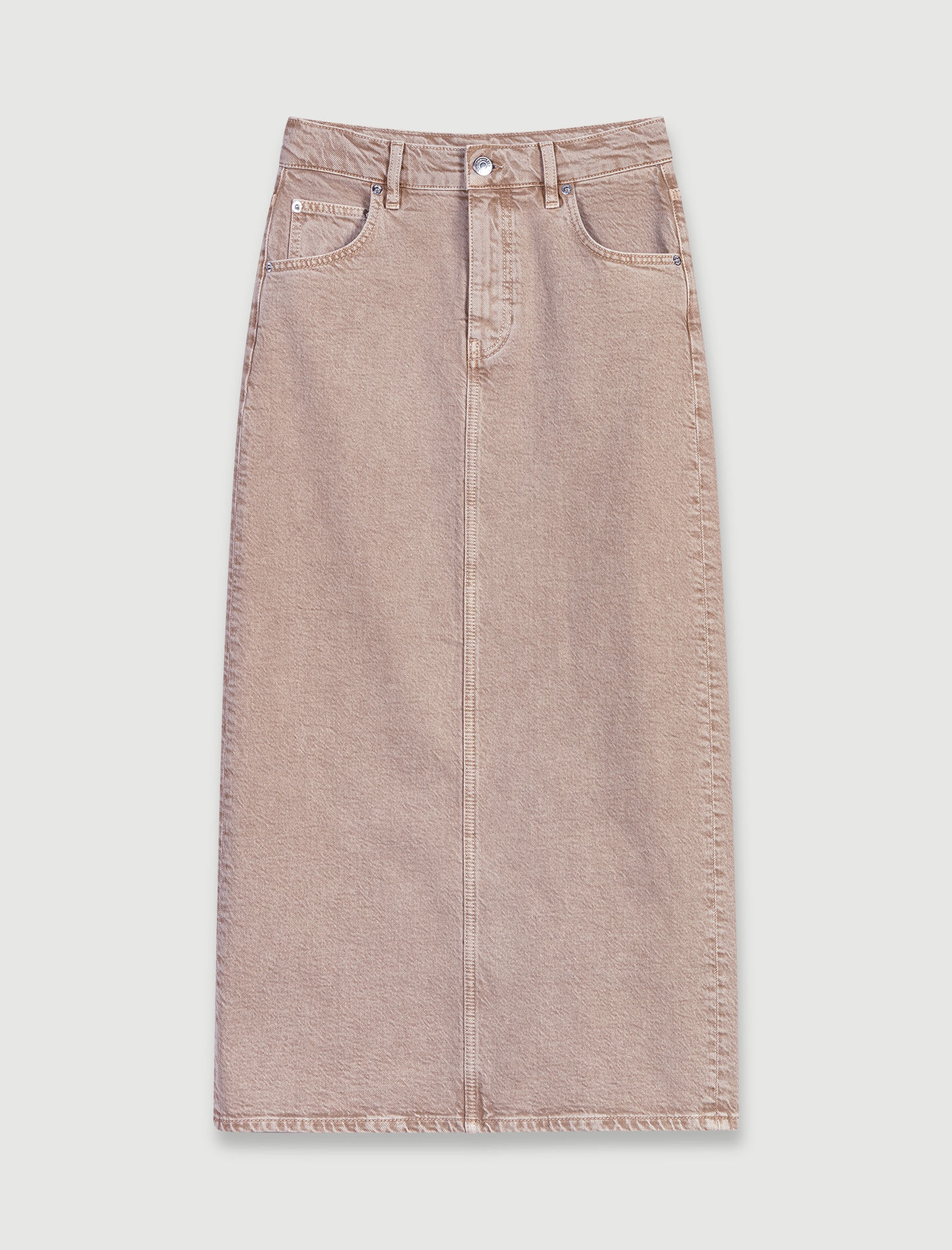 Long denim skirt