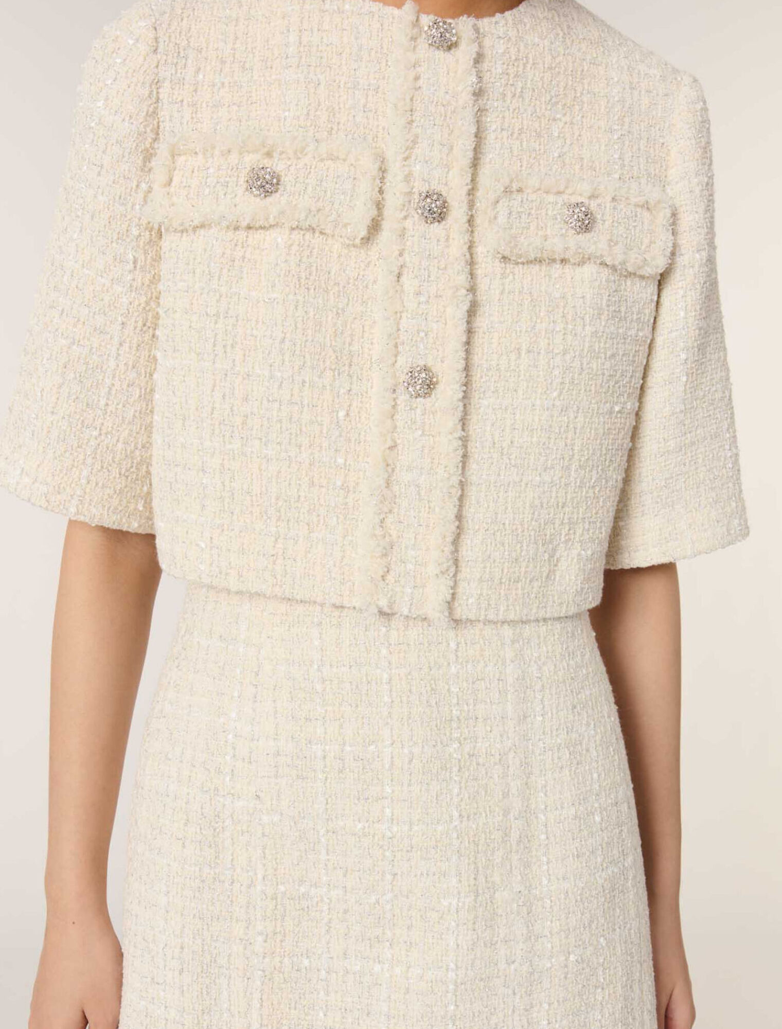 Tweed 2-in-1 mini dress