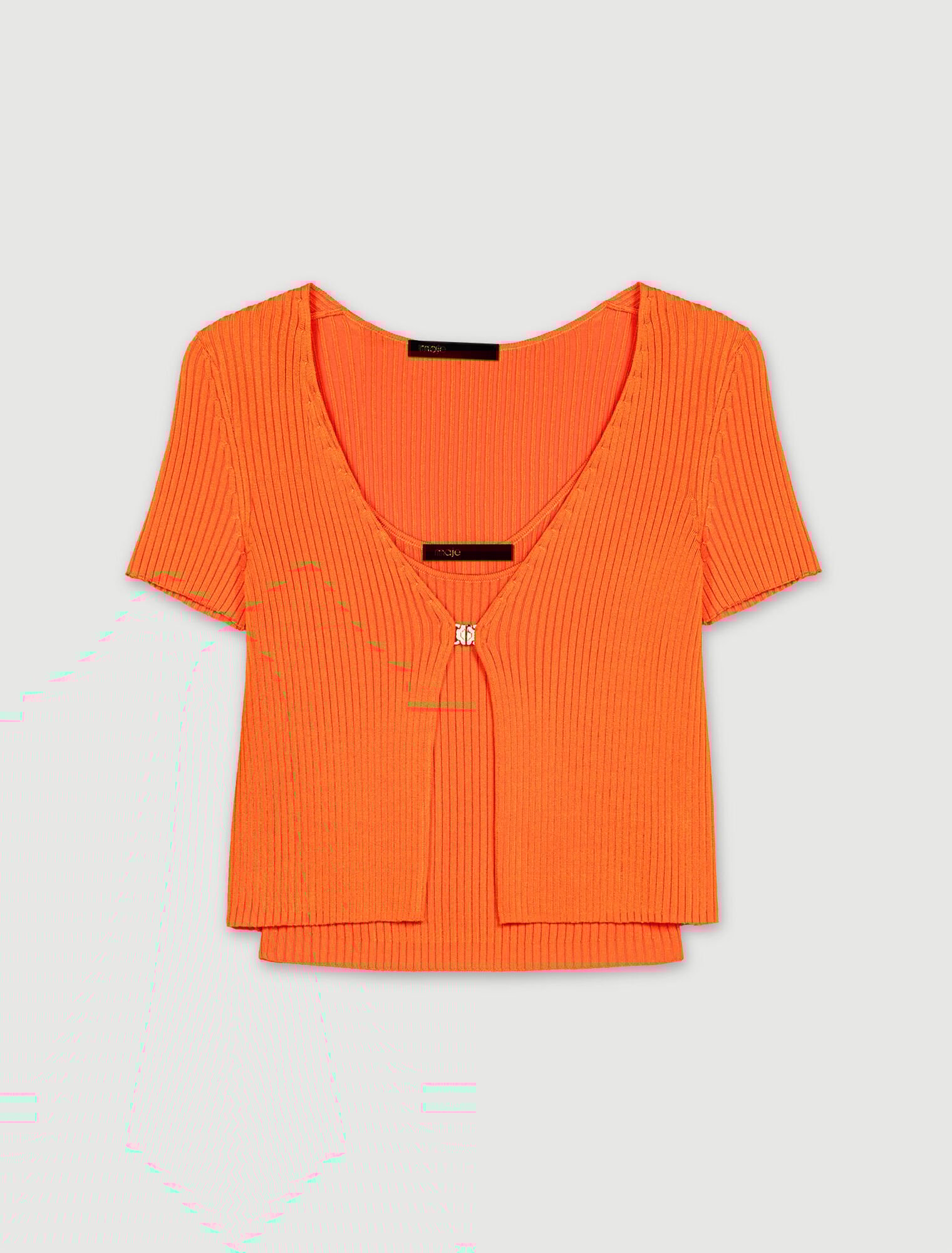 Rib knit twin set