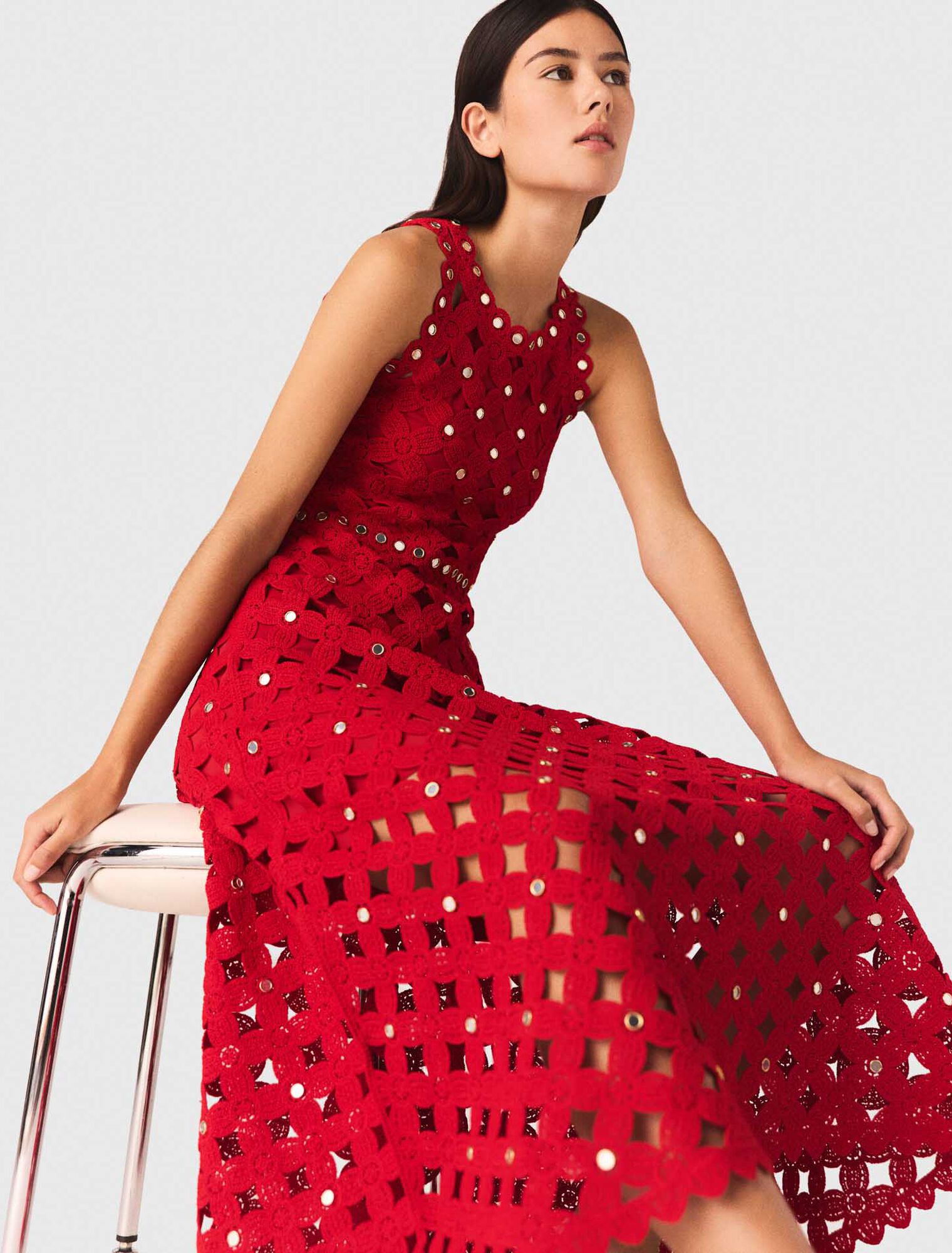 Mirrored crochet dress