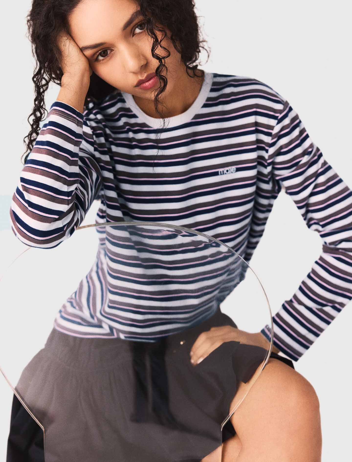 Striped T-shirt Brown For Women | Maje