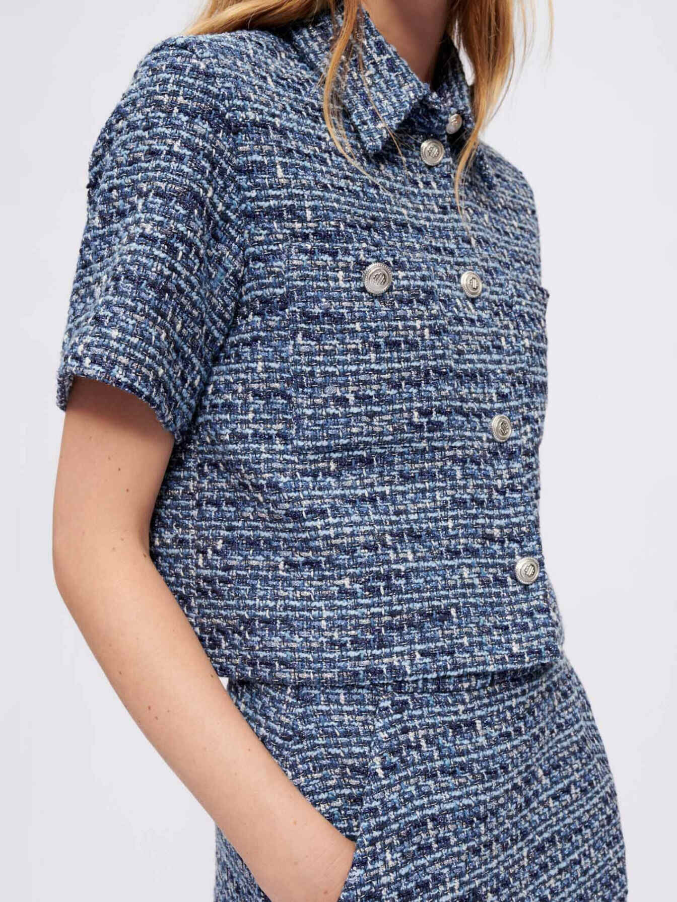 Marl tweed shirt
