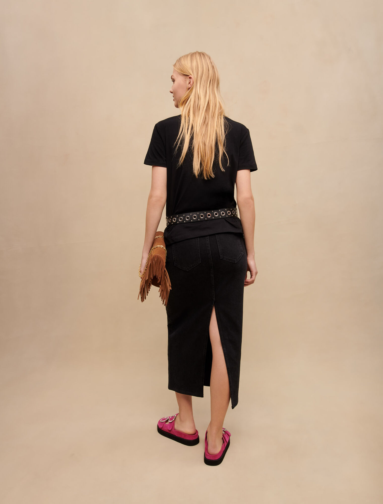 Jersey T-shirt with diamanté