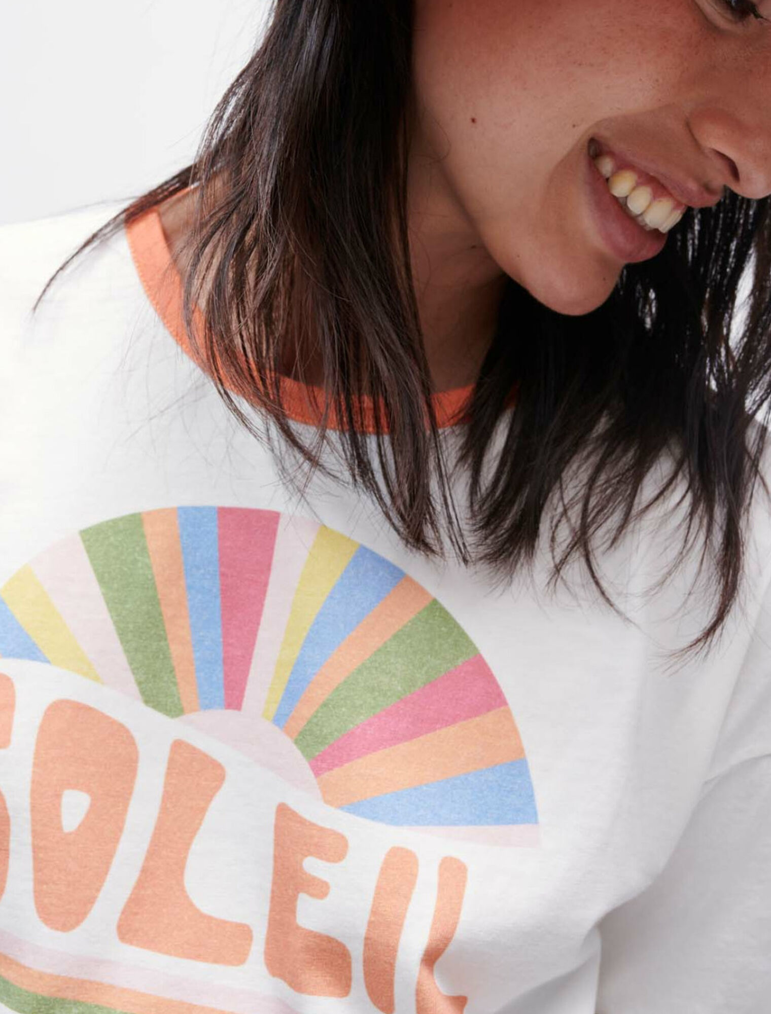 Wide SUMMER screen-printed tee-shirt