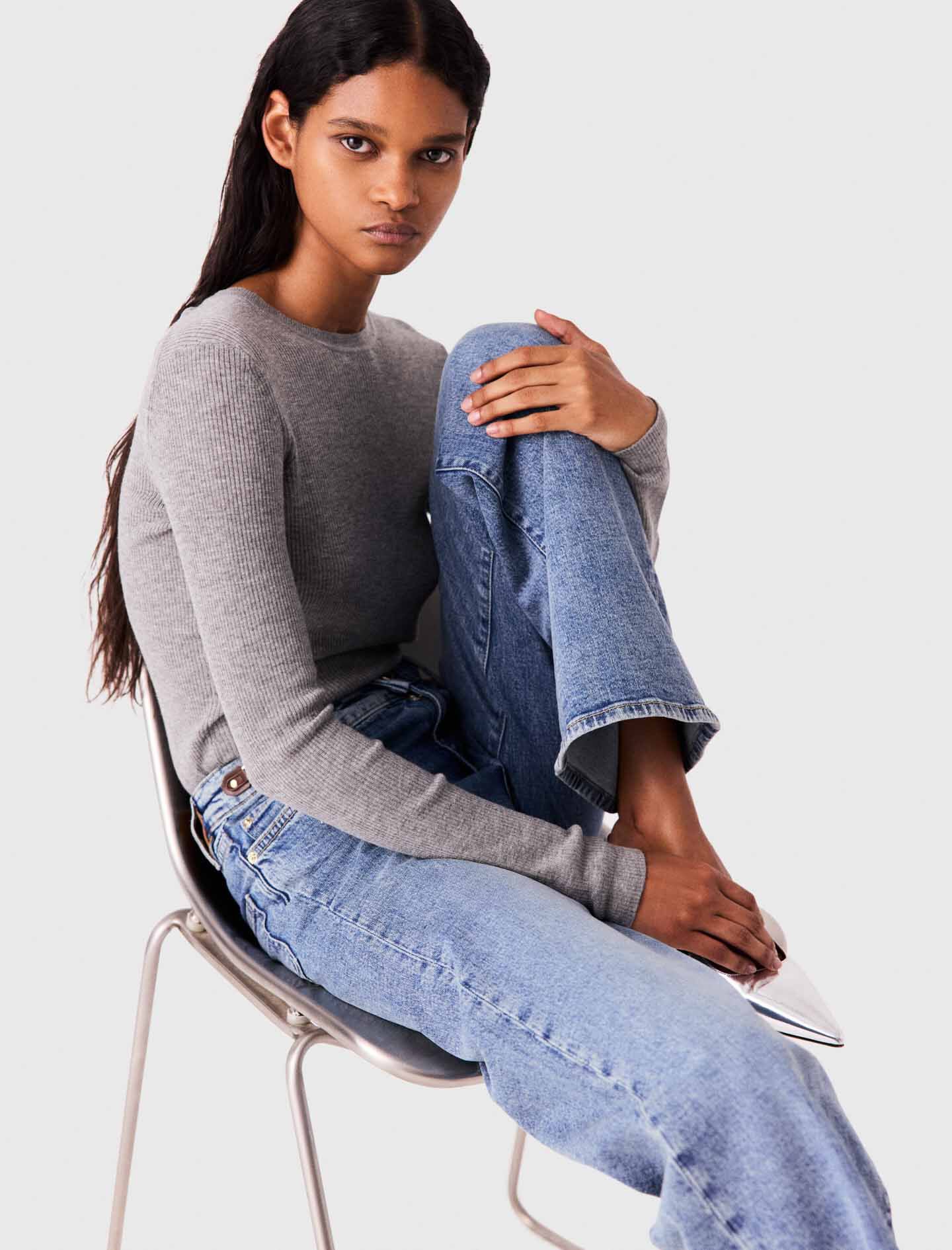 Second-Skin Round Neck Sweater
